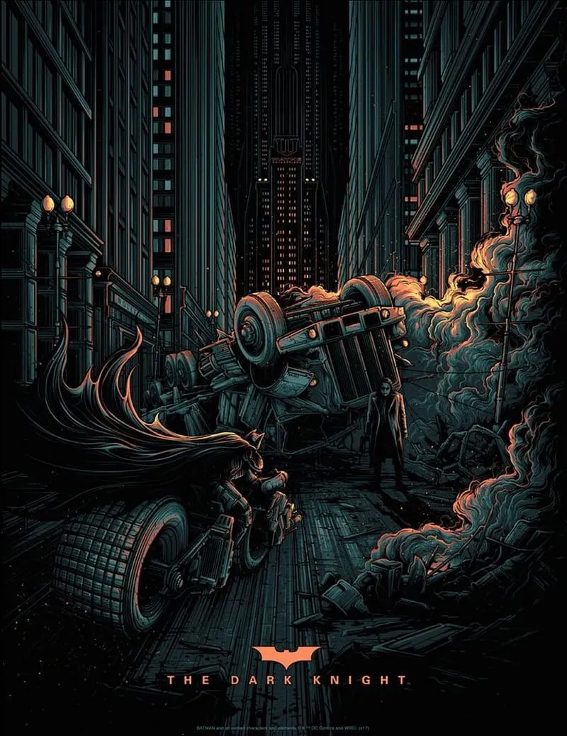 Dark Knight, art, christopher nolan, games, joker, mood, movie poster, nolan, HD phone wallpaper