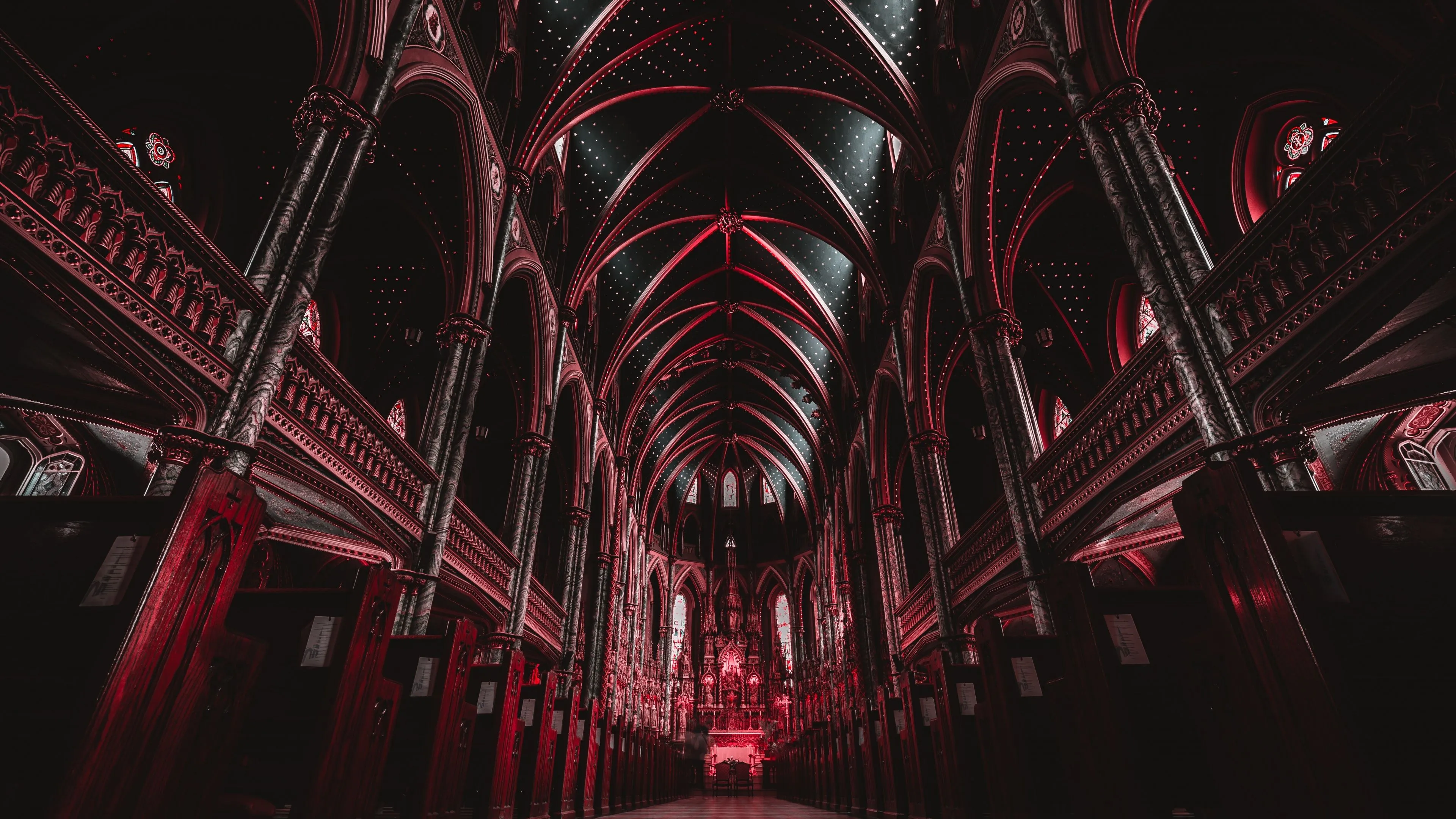 Notre Dame Cathedral Basilica Wallpaper 4K, Ottawa, Canada