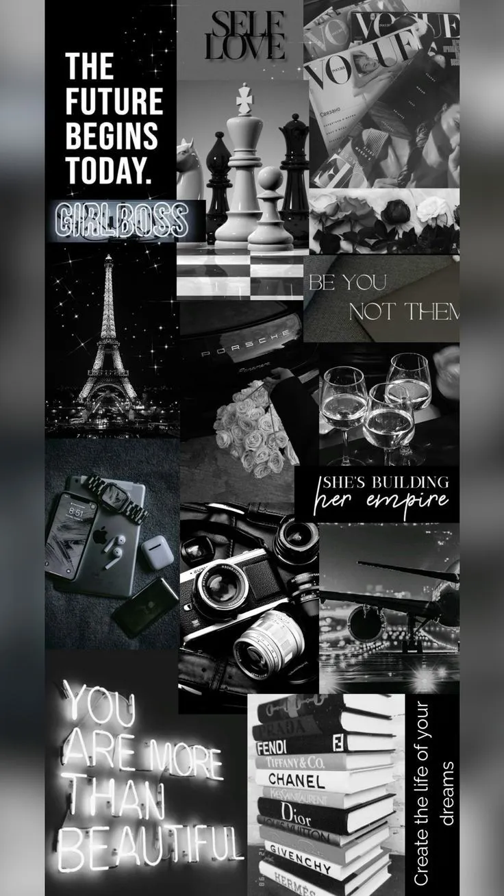 Black and white collage Lock Screen. wallpaper. background. aesthetic phone Lock Screen