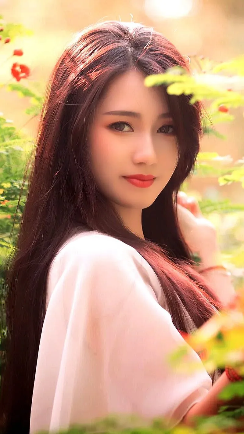 Cute asian, asian girl, bonito, beauty, brown hair, girl, pretty, HD phone wallpaper