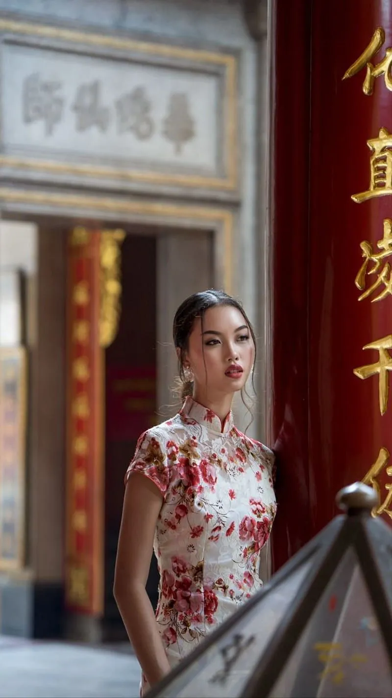 China town, asian girl, bonito, black hair, china, chinese, cute, girl, pretty, HD phone wallpaper