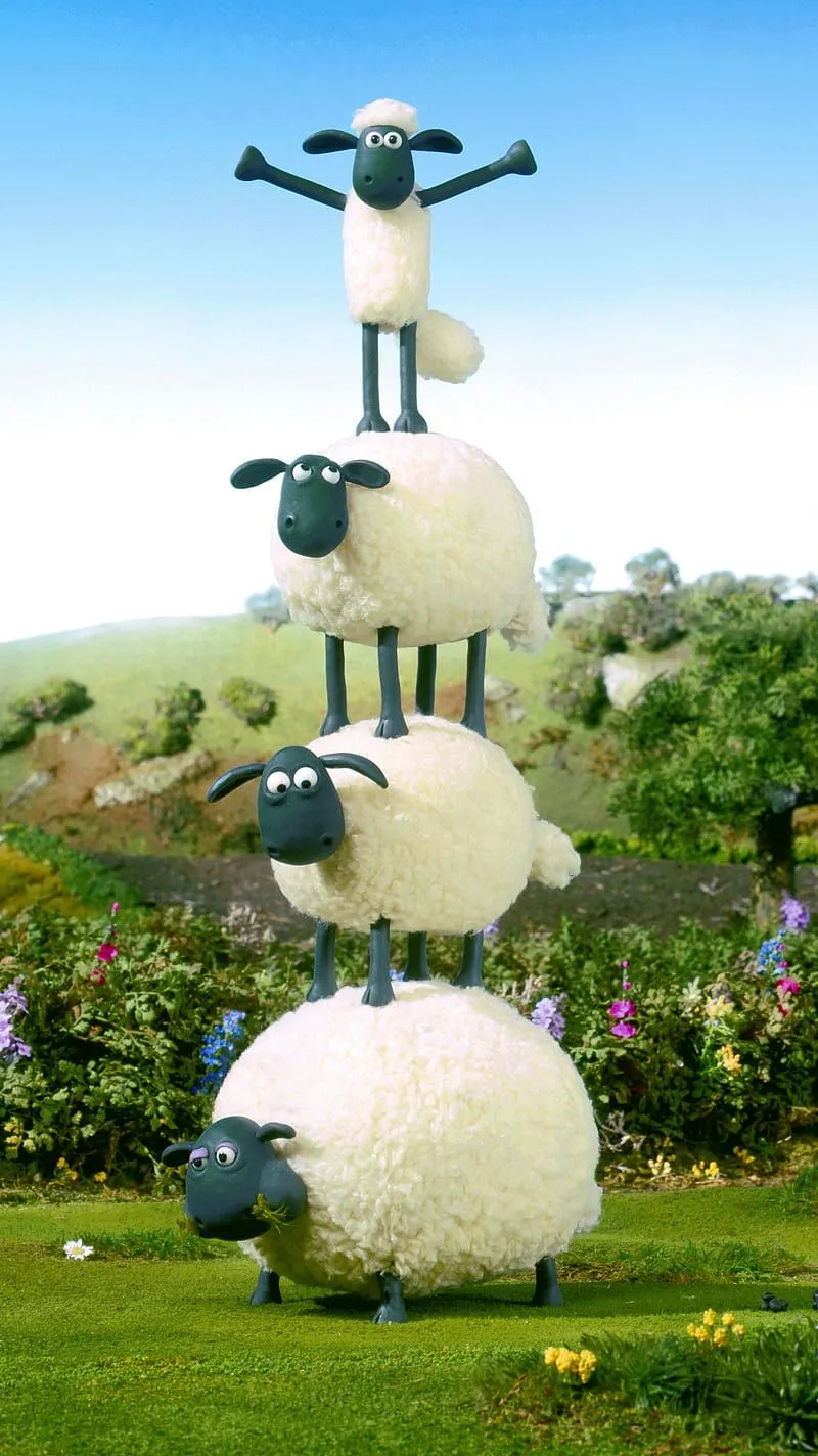 Sheep, cartoon, shaun, HD phone wallpaper
