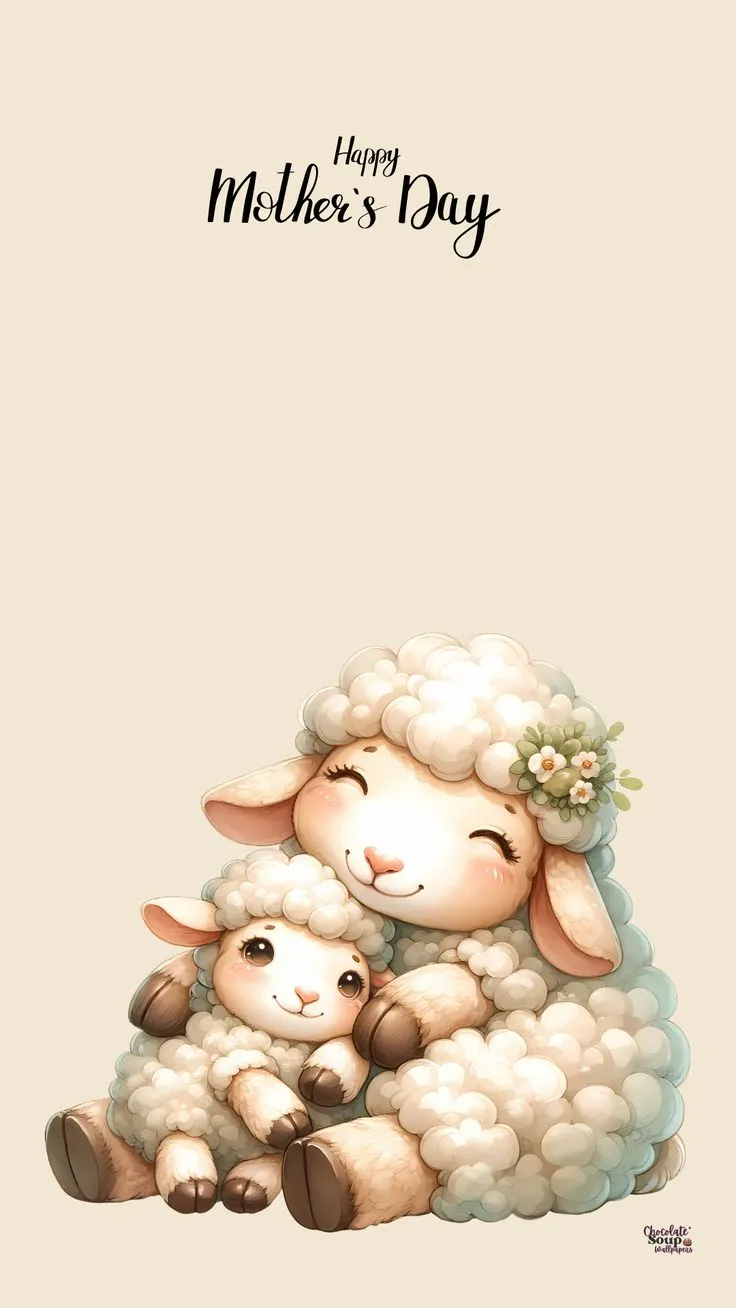Mothers Day Animals Phone Wallpaper