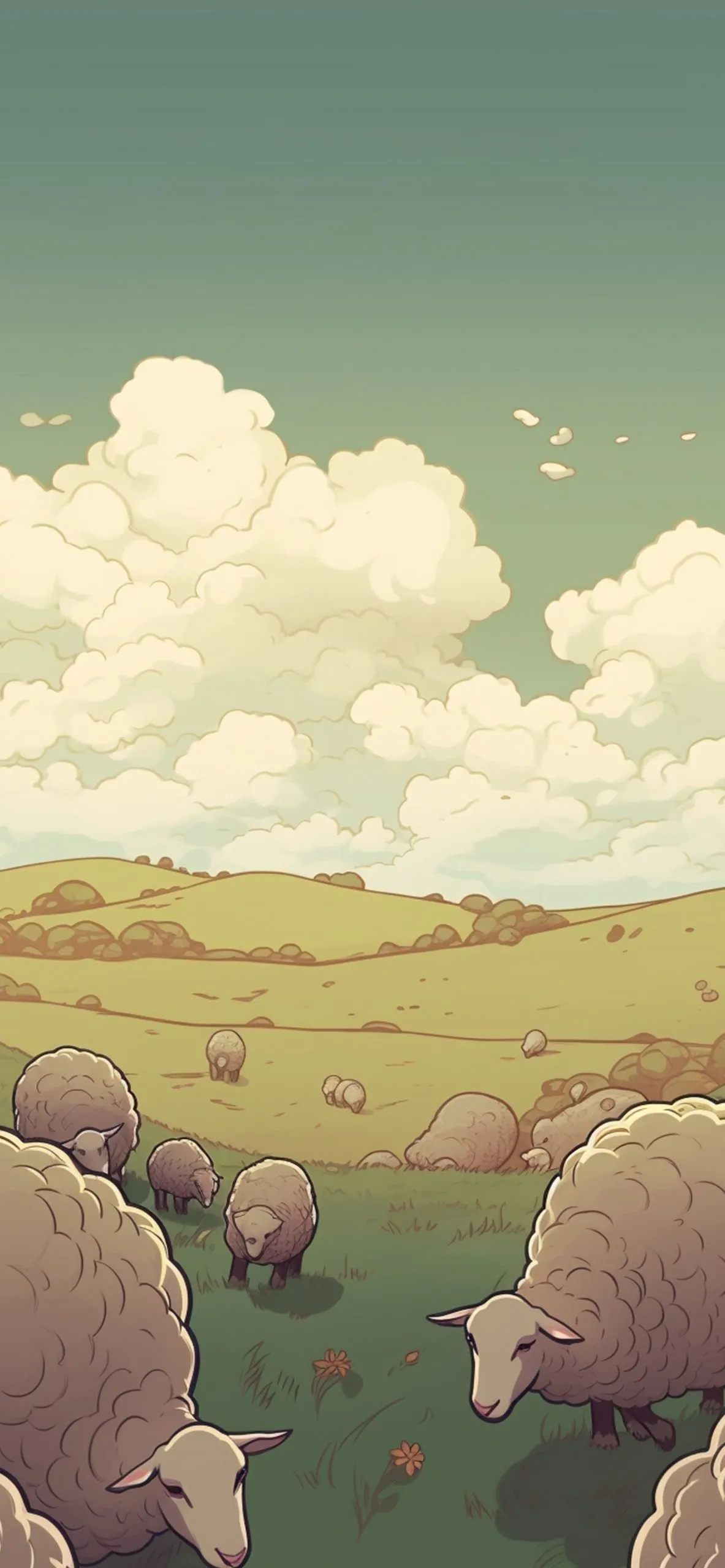 Sheeps in the Meadow Wallpaper Wallpaper iPhone 4k
