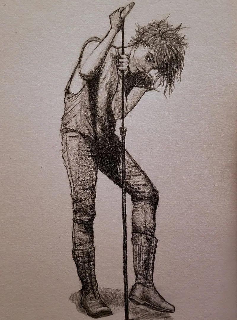 Gerard Way Sketch, emo, gerrard way, mcr, mcr is back, my chemical romance, return, HD phone wallpaper