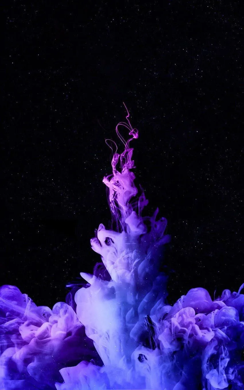 Purple and blue in black. Purple iphone, Black iphone, Smoke, Black Splash HD phone wallpaper