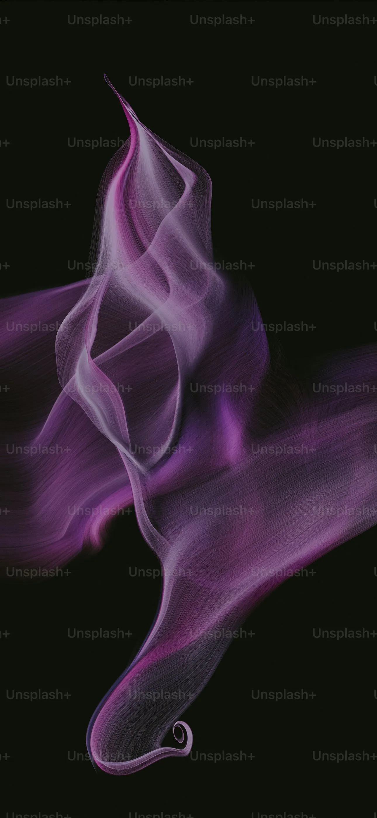 a purple smoke swirl on a black background iPhone Wallpaper Free Download