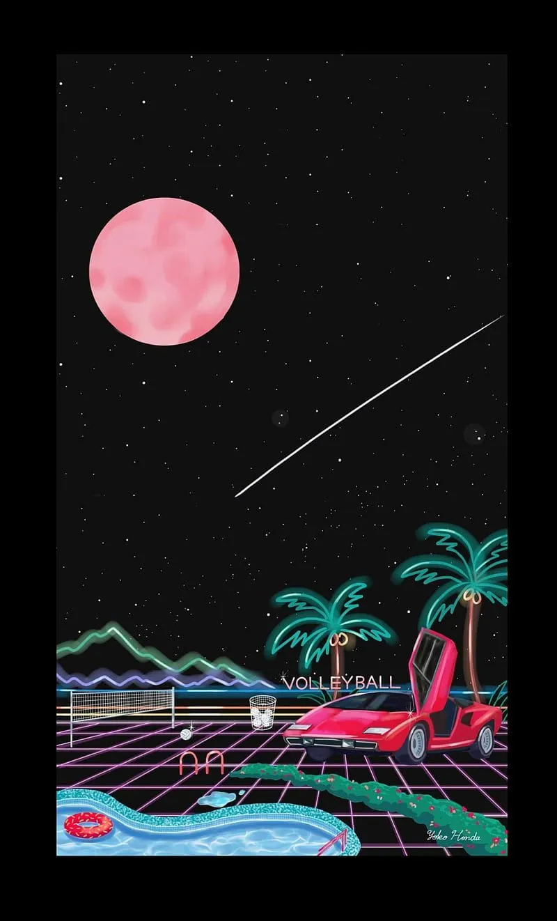 Retro, carros, palmtrees, random, HD phone wallpaper