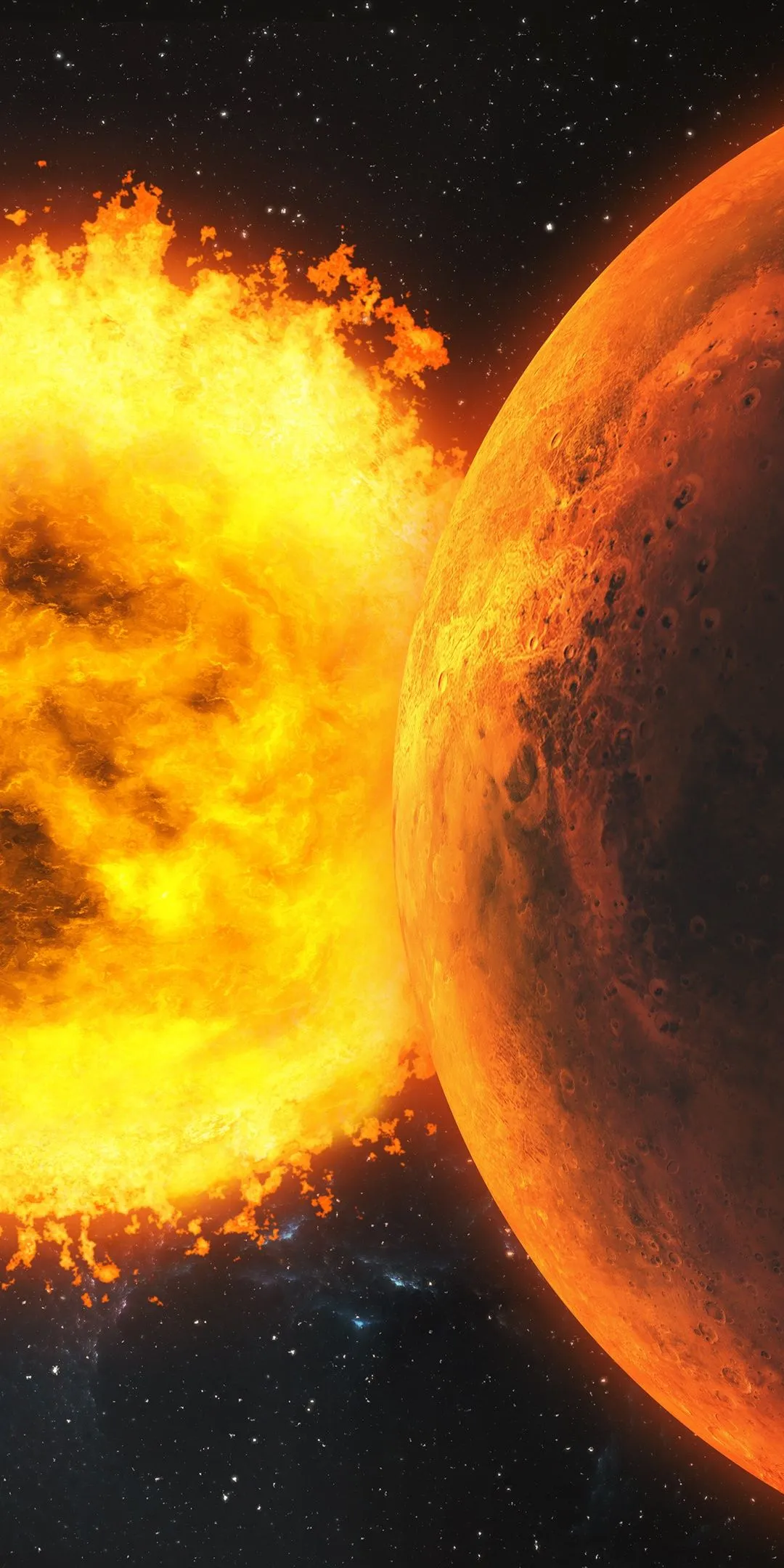 Burning Wallpaper 4K, Planet, Universe, Extinction