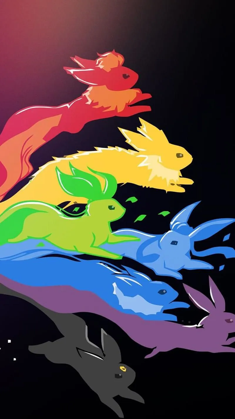 Eeveelution, eevee, gamefreak, nintendo, pokemon, HD phone wallpaper