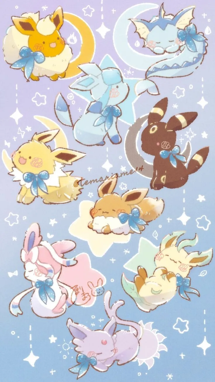 Eeveelutions. Cute pokemon picture, Pokemon, Cute pokemon wallpaper