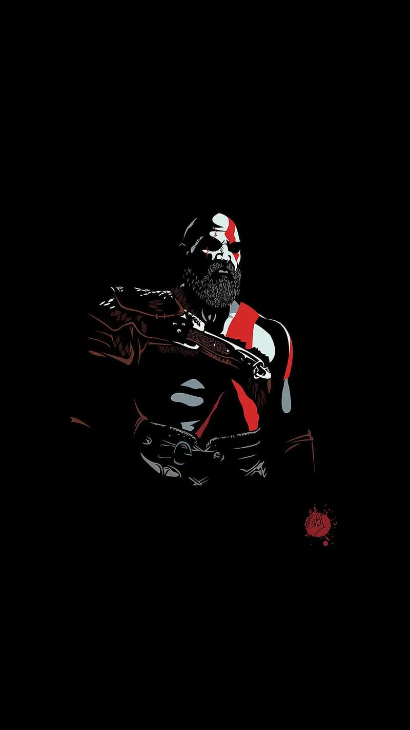 God Of War, black, dark, game, gaming, HD phone wallpaper