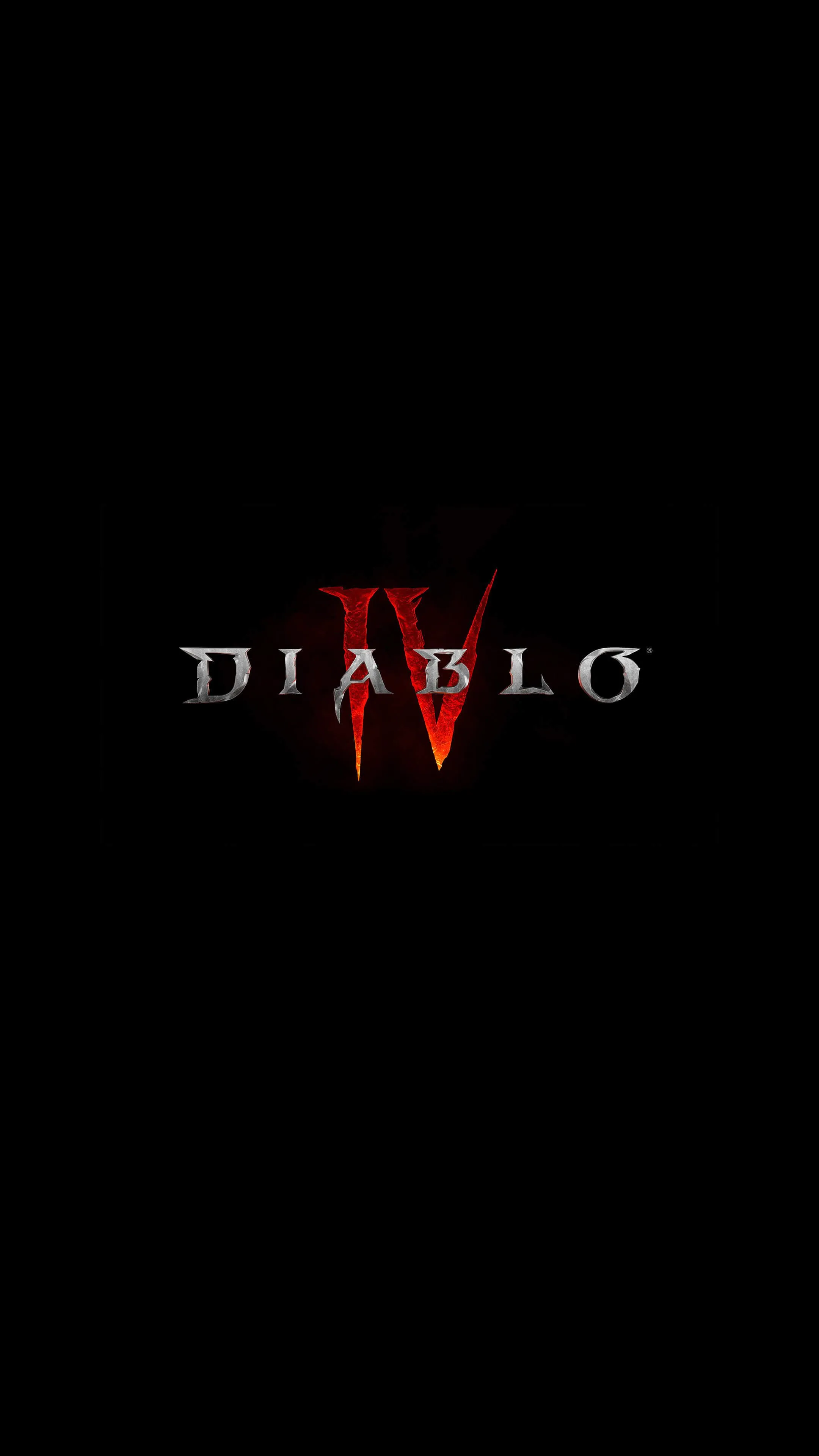 Diablo IV Game Logo Dark Background 4K Ultra HD Mobile Wallpaper for iPhone & Android