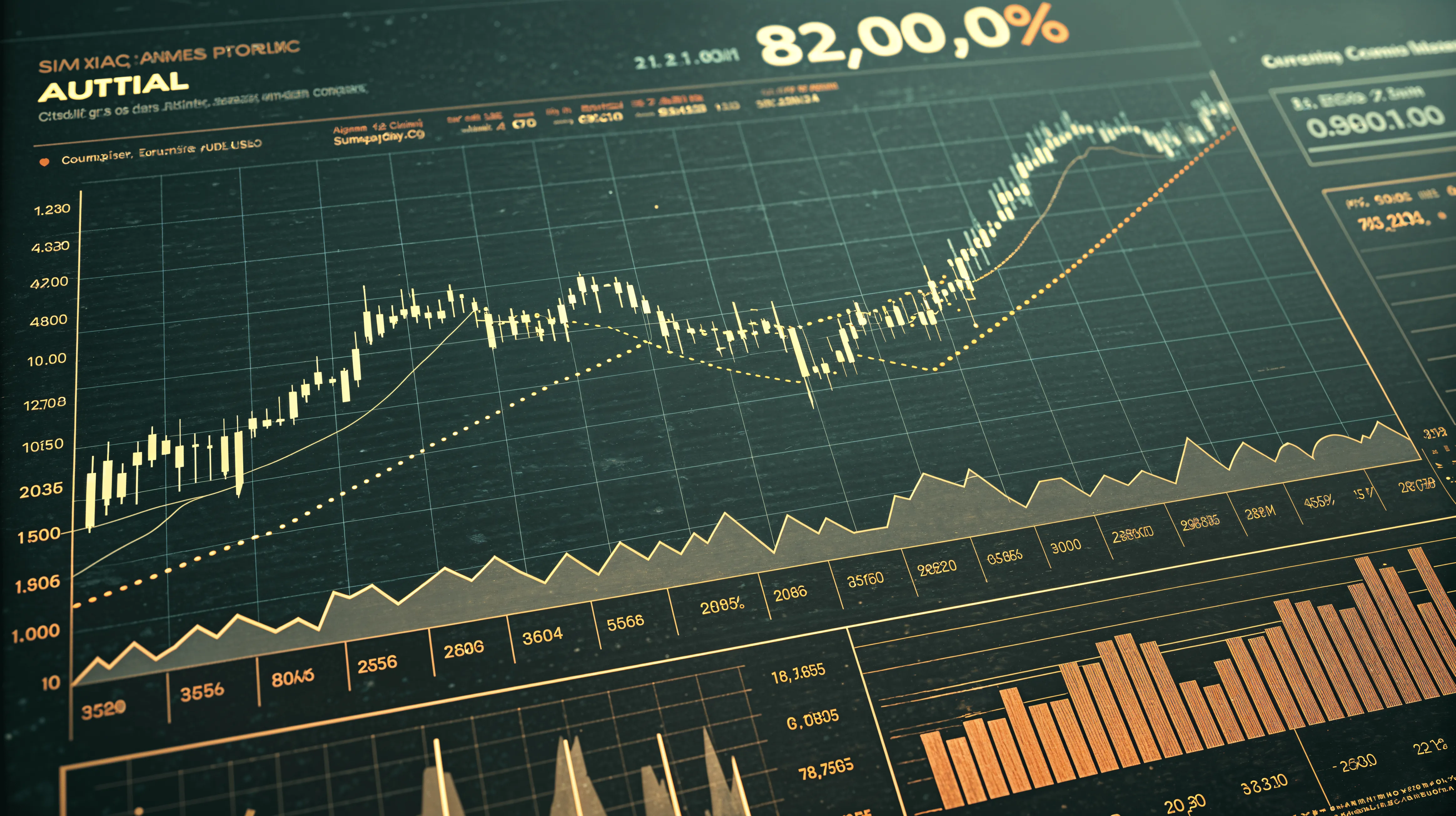 Dynamic Stock Market Chart Ultra HD Wallpaper