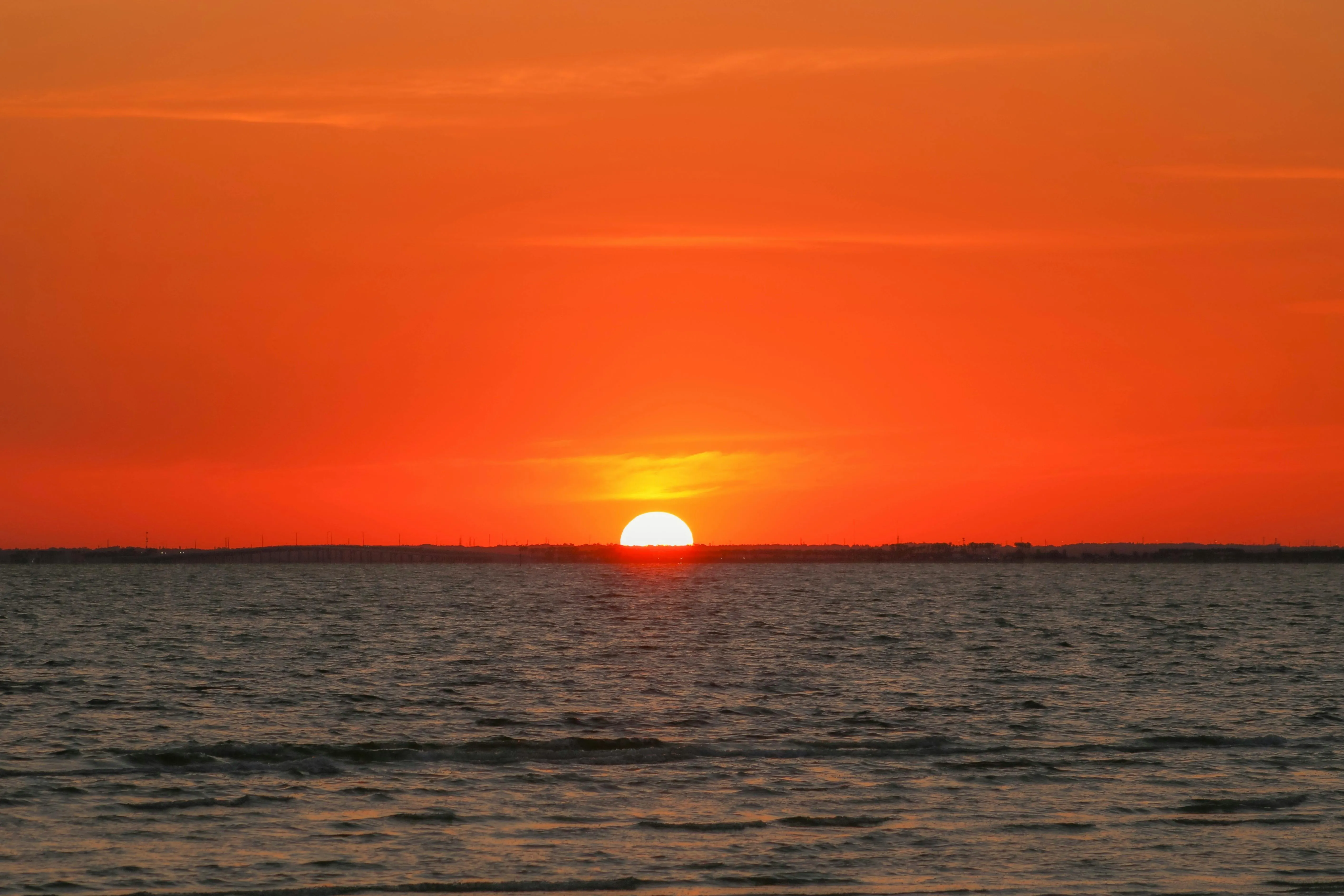 Red Sky over Sea at Sunset · Free