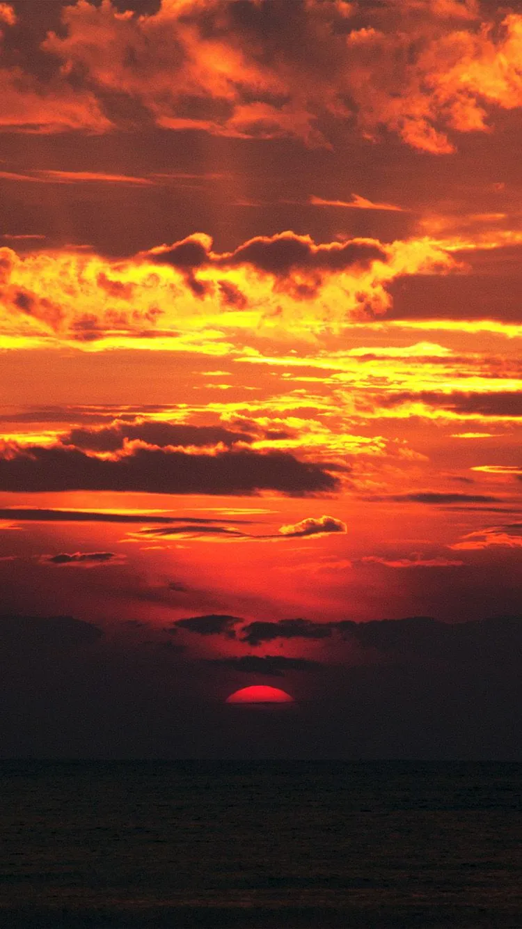iPhone X wallpaper. sunset red sky nature