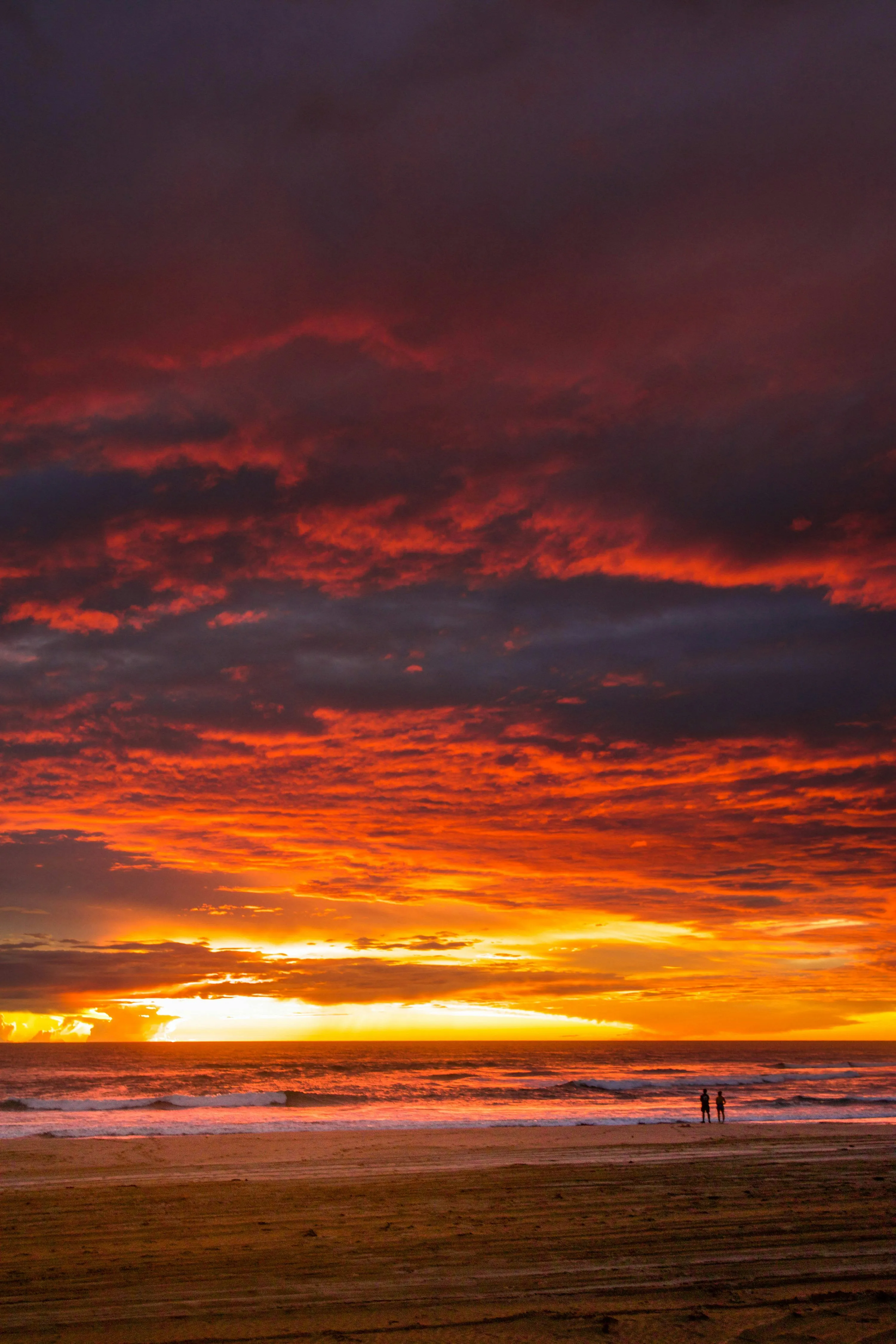 Silhouette of clouds during sunset photo