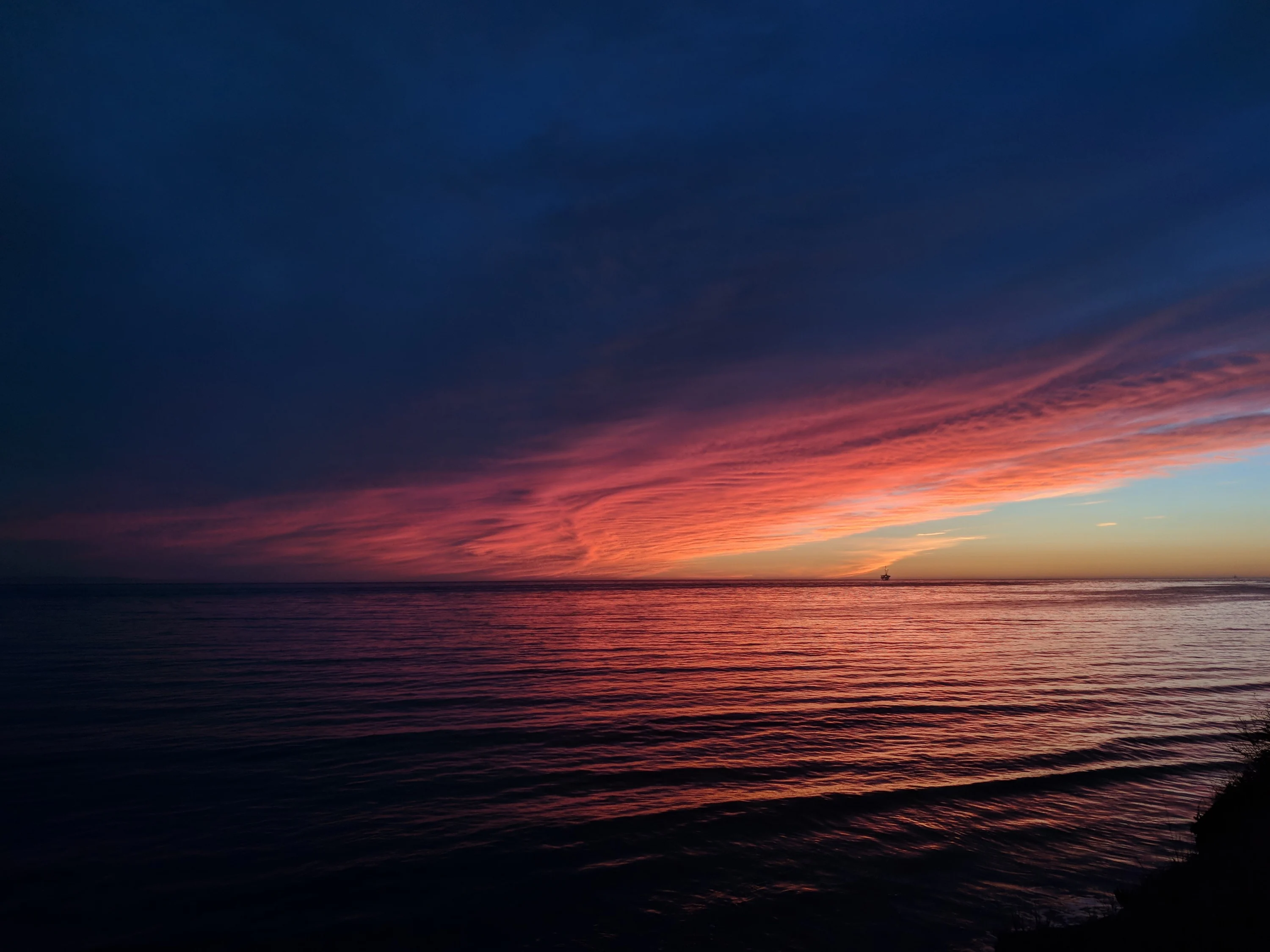 Body of water during sunset photo