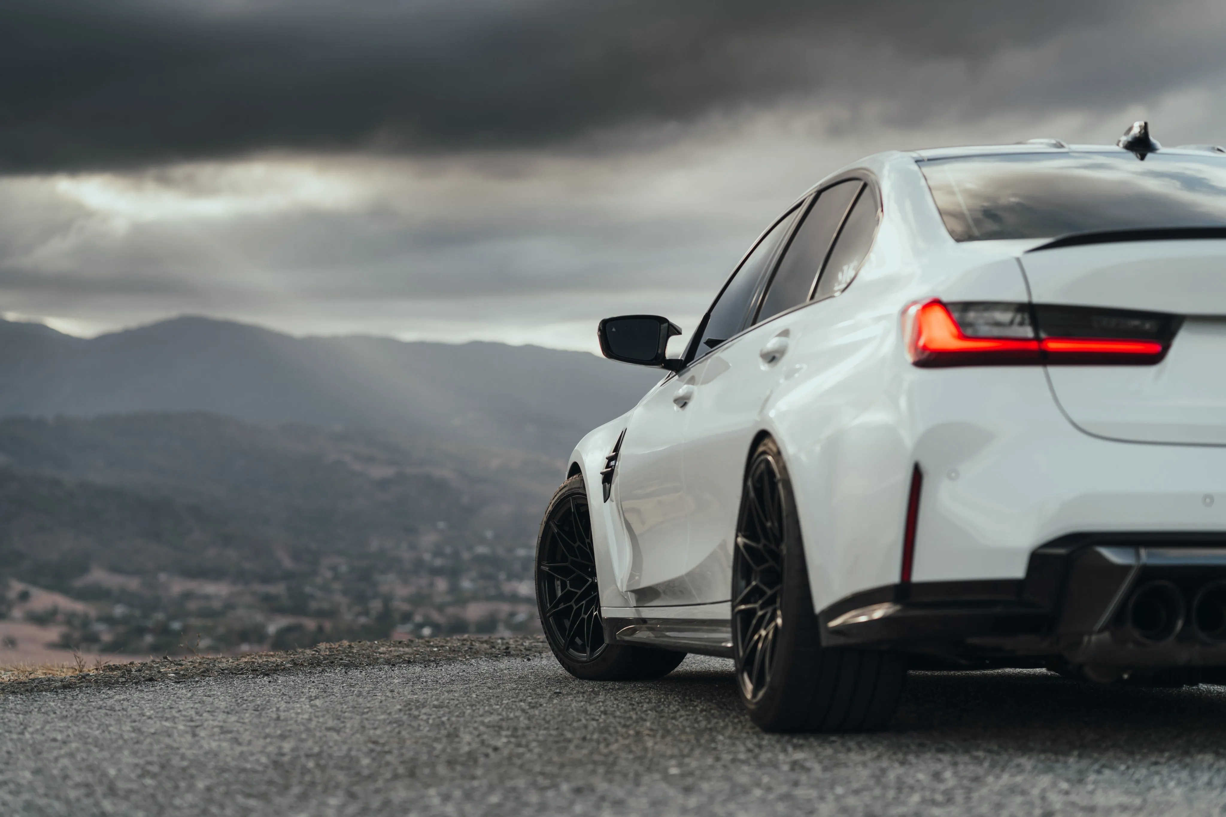 4K, Taillights, Bmw, Bmw M3 G80, White Cars, Car, HD Wallpaper
