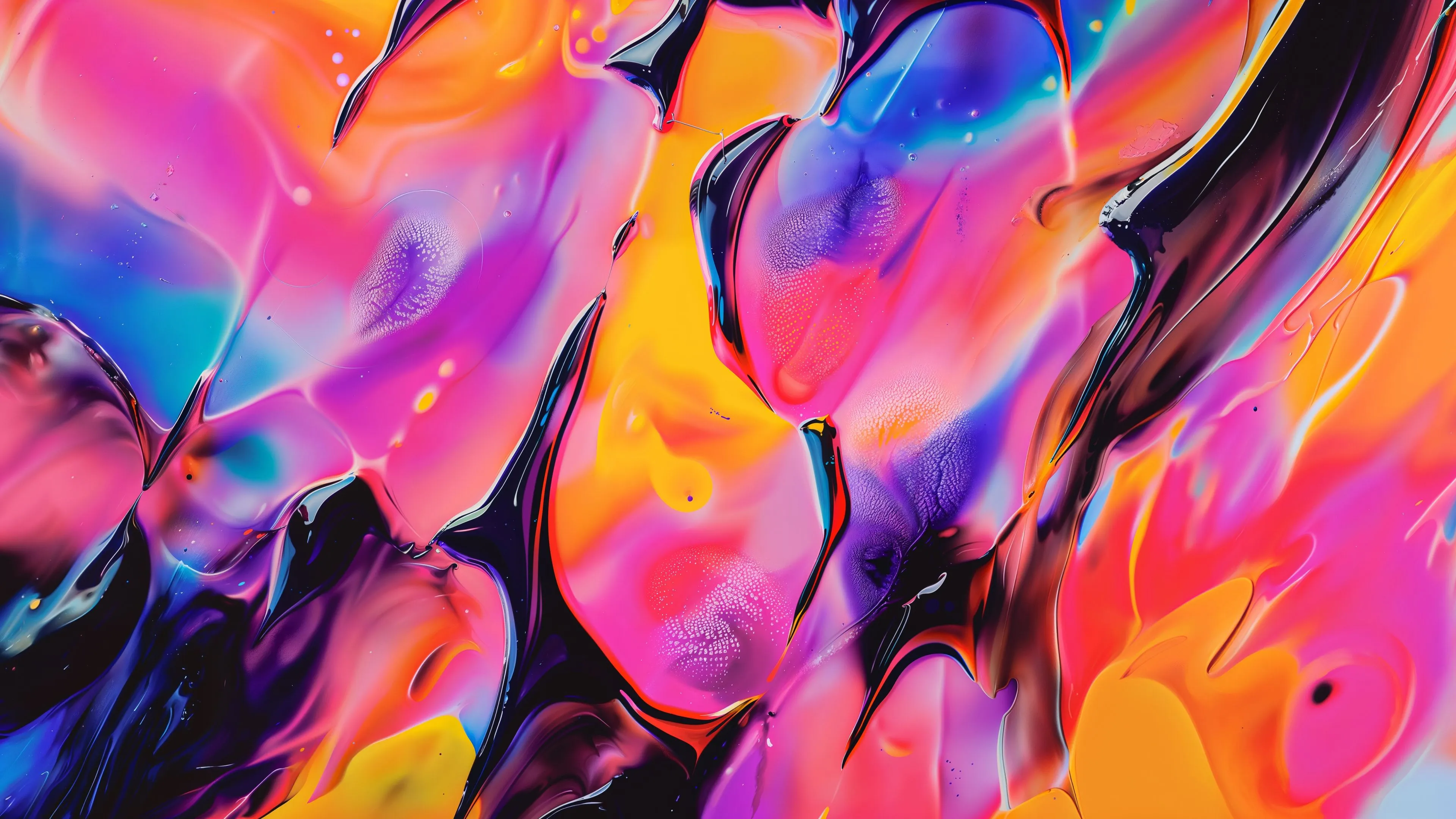 Fluid art Wallpaper 4K, Colorful abstract, 5K