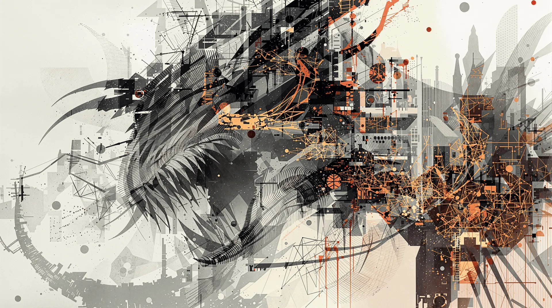 Dynamic Urban Abstract: A 4K Ultra HD Wallpaper Experience