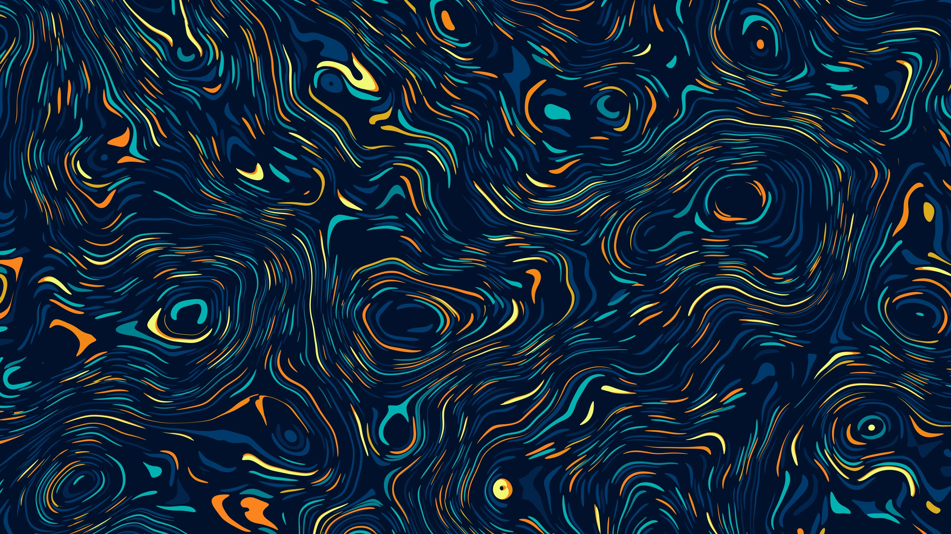 Painting of abstract and swirling patterns Wallpaper 4k for Desktop