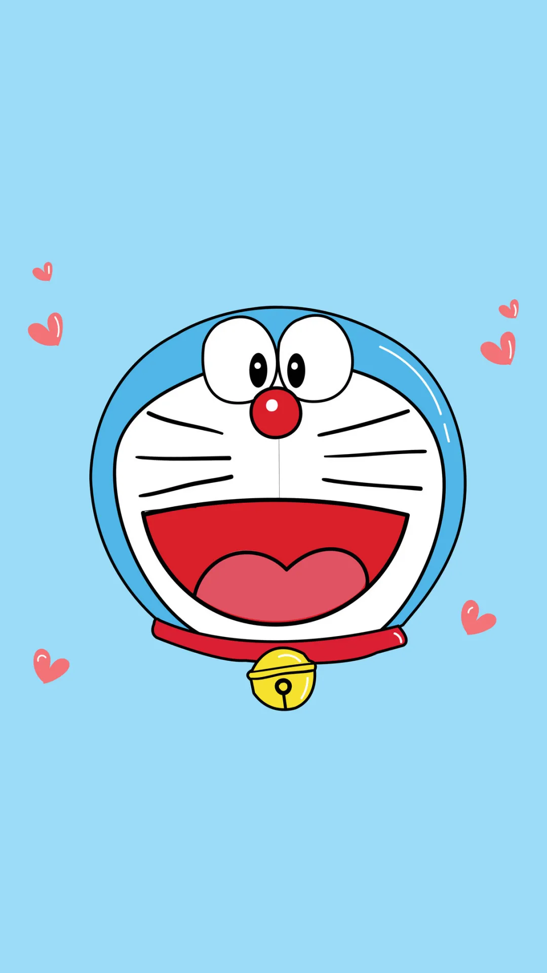 Doraemon Cute Minimalist 4K Wallpaper