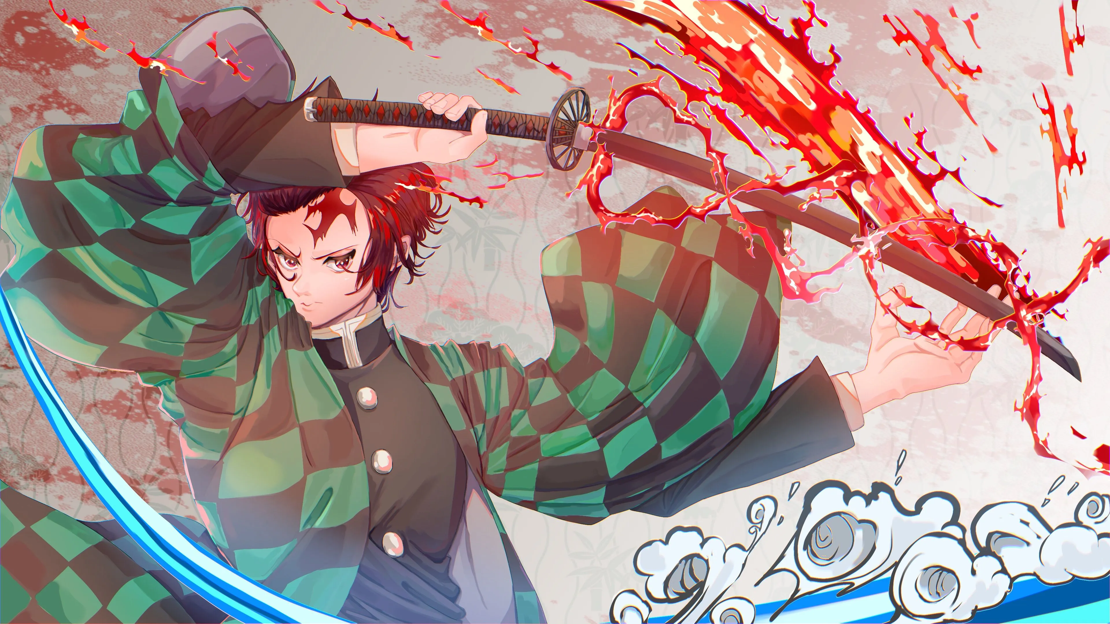 Desktop wallpaper: Demon Slayer: Kimetsu No Yaiba, Anime, Hinokami Kagura, Tanjiro Kamado 4K free download for PC. 955268