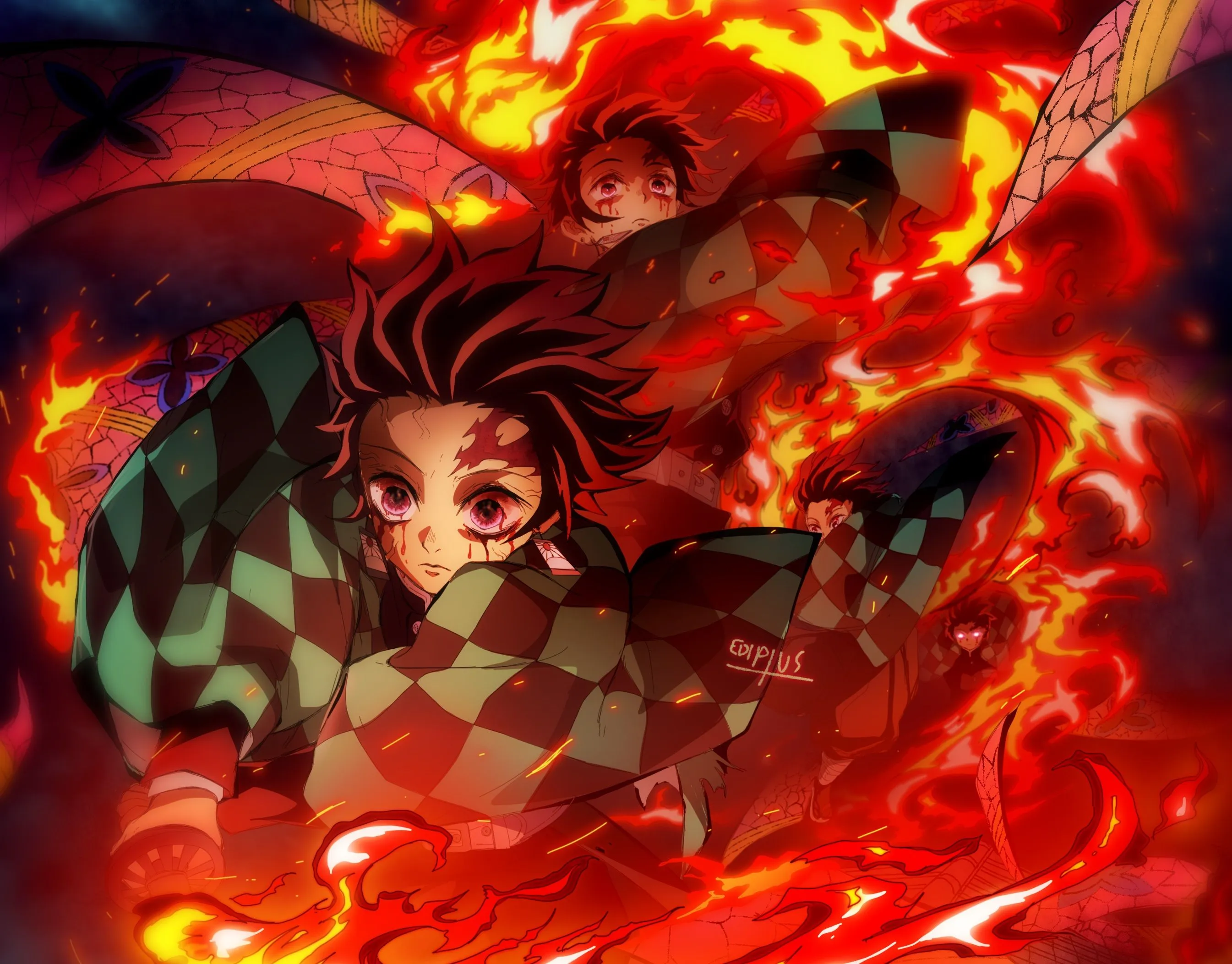 Desktop wallpaper: Tanjiro Kamado, Demon Slayer: Kimetsu No Yaiba, Hinokami Kagura, Anime 4K free download for PC. 973240