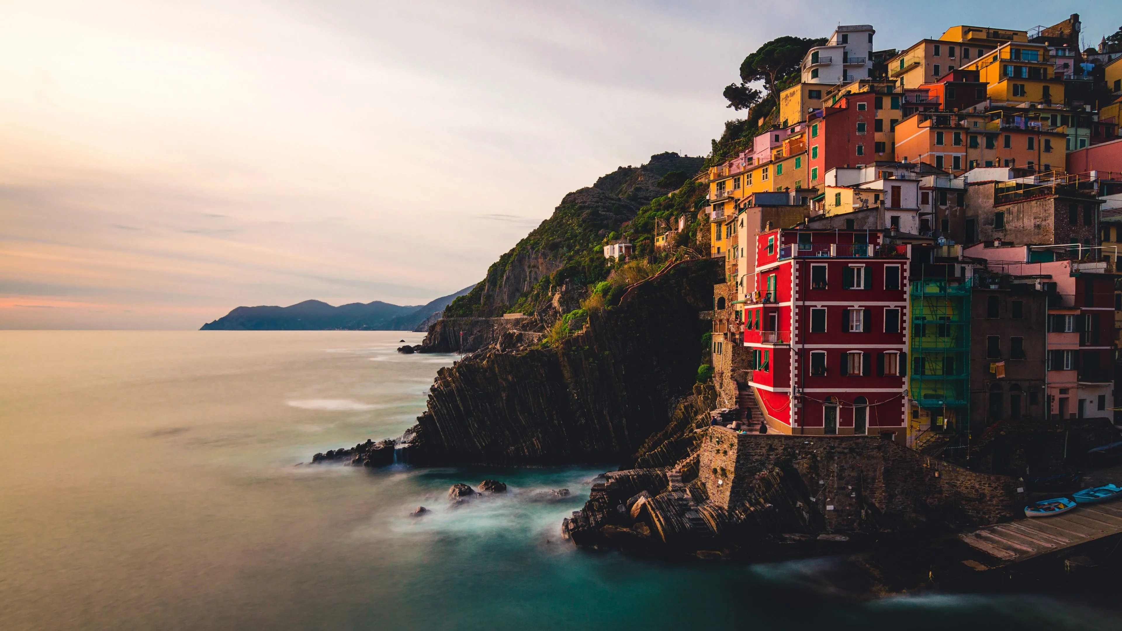 Riomaggiore Landscape Scenery 4K Wallpaper 4K Abstract & Digital Art Wallpaper