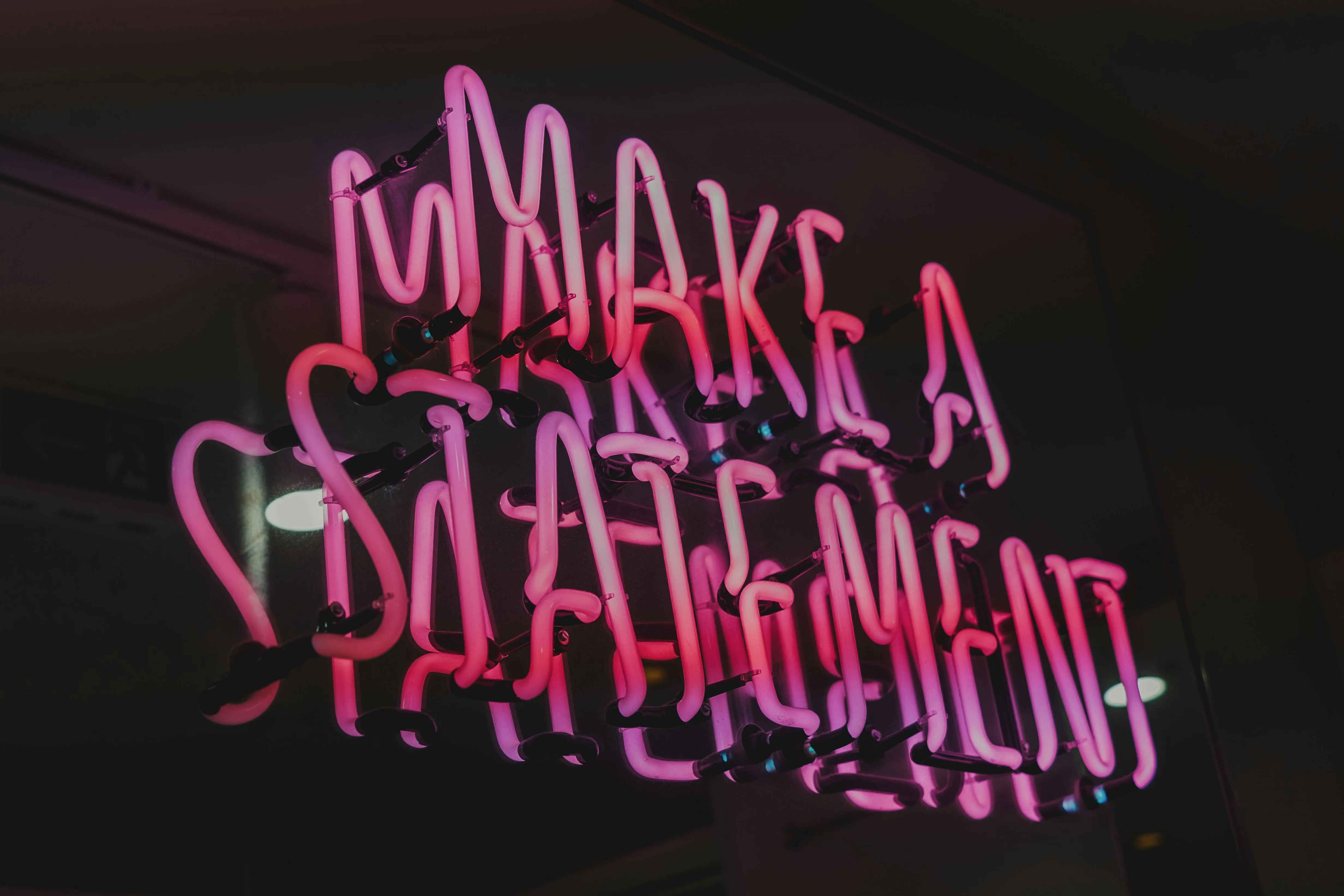 Pink Neon Signage on the Wall · Free