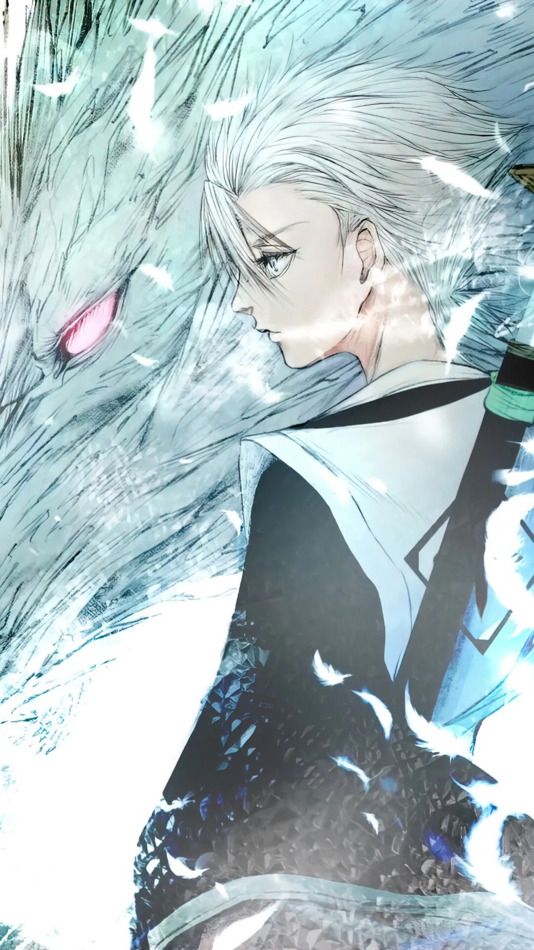 Toshiro Hitsugaya, Dragon, Bleach HD Phone Wallpaper