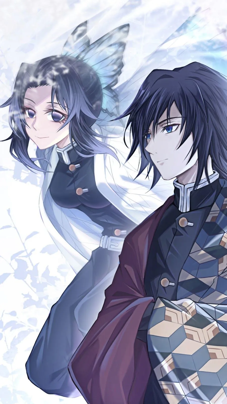 Demon Slayer No Yaiba, Giyuu Tomioka, Shinobu Kochou Mobile Walls