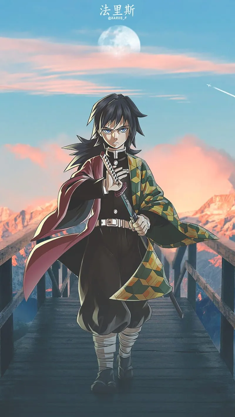 Giyuu Tomioka, anime, animeedit, demonslayer, demonslayeredit, hashira, kimetsunoyaiba, HD phone wallpaper