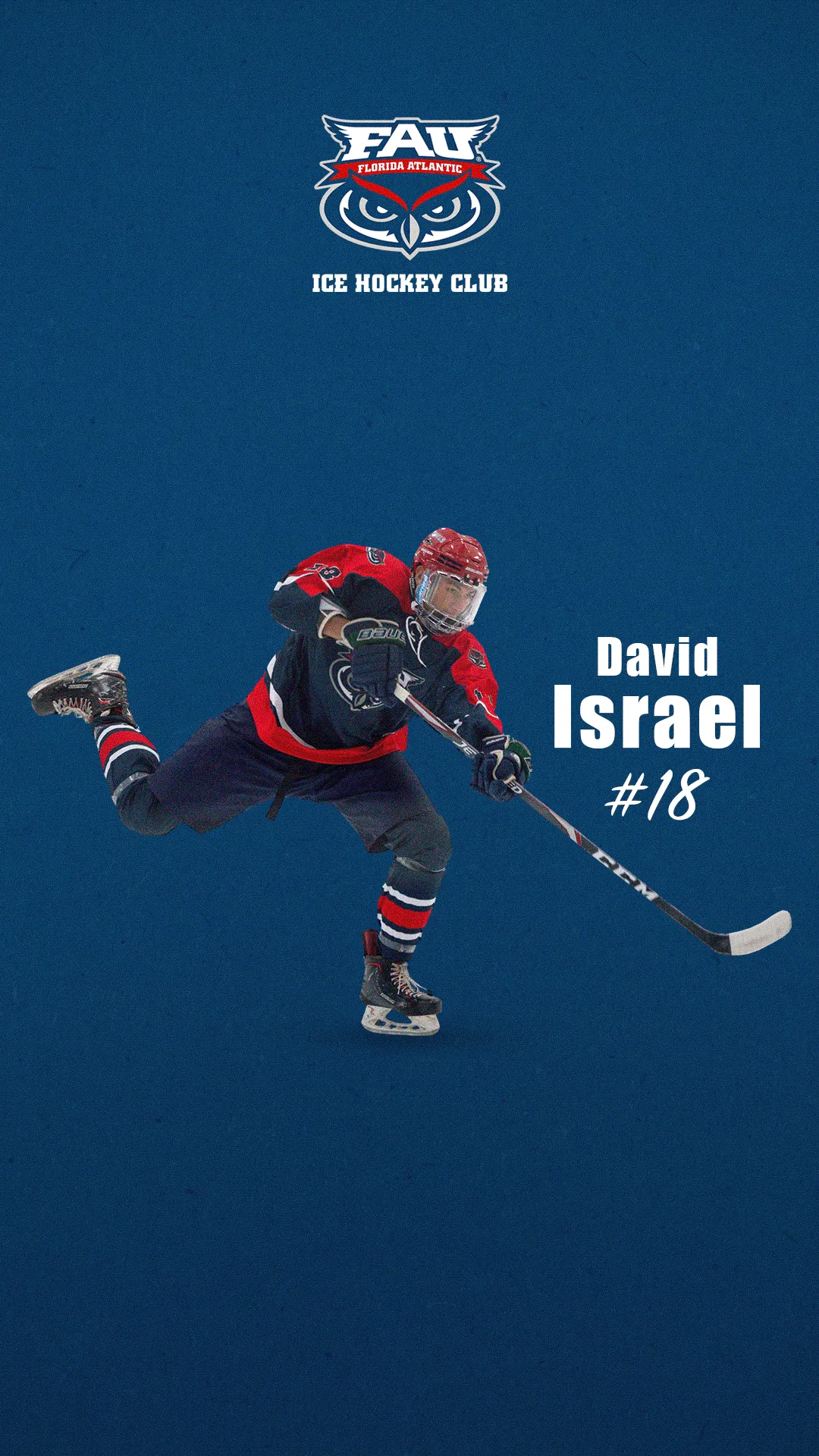 FAU Hockey Blue Minimalist Phone Wallpaper - Behance