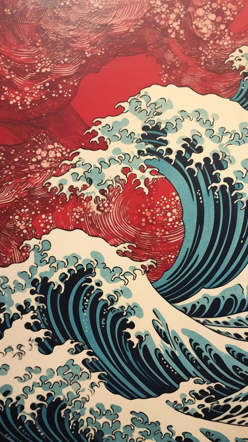 Japanese Art Phone Wallpaper Image Wallpaper