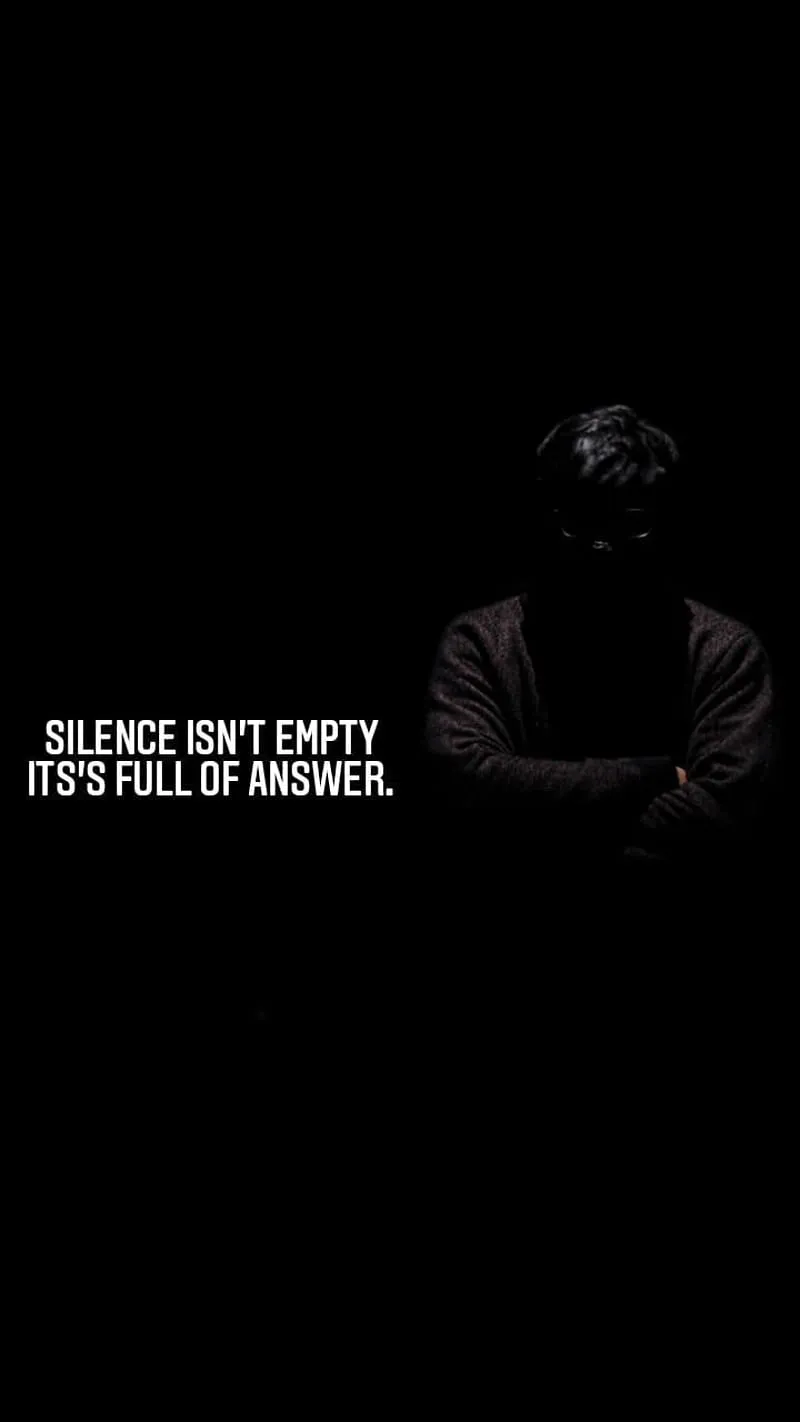 Dark theme quote, dark, meaningful, motivational, quotes, shadow, silent, HD phone wallpaper