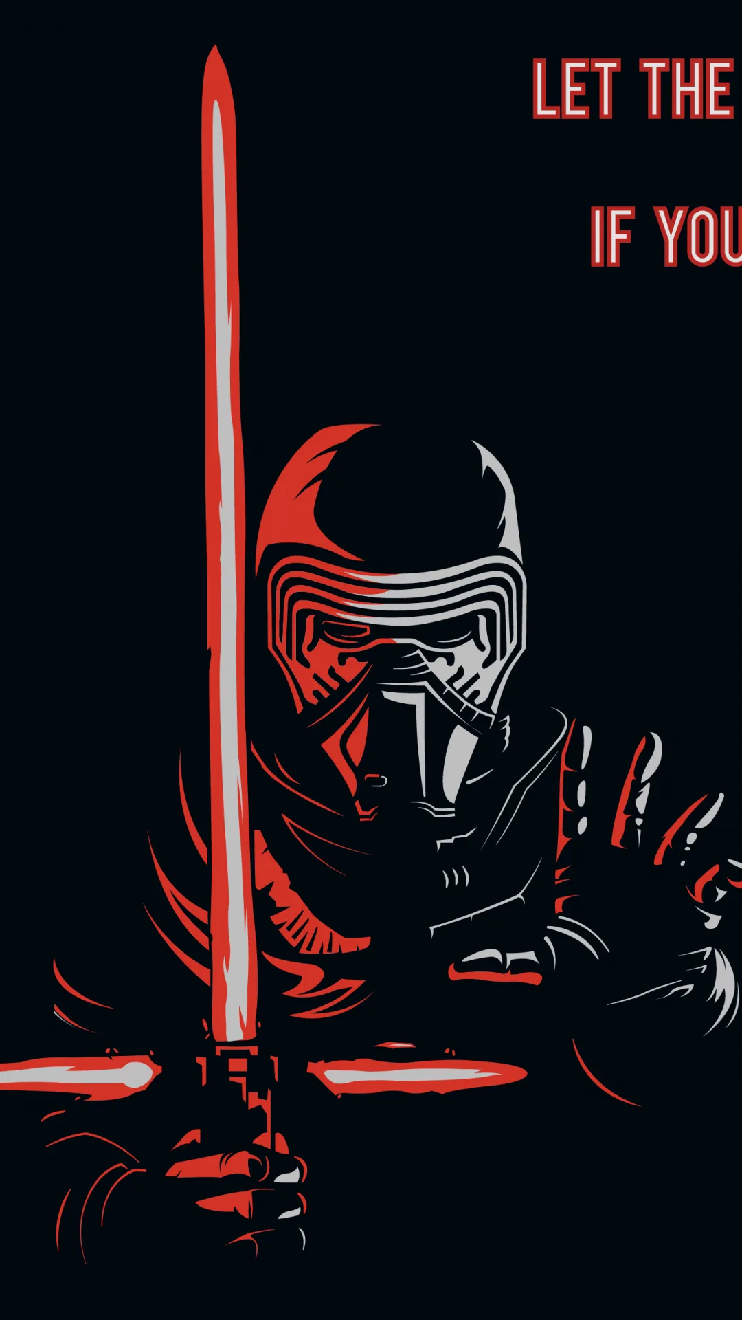 Kylo Ren Wallpaper 4K, Black background, Popular quotes
