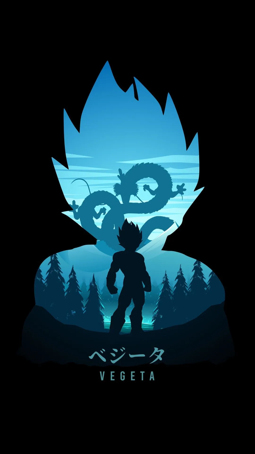 vegeta, dragon ball, anime, dark, black, oled, artist, artwork, digital art, HD HD Phone Wallpaper