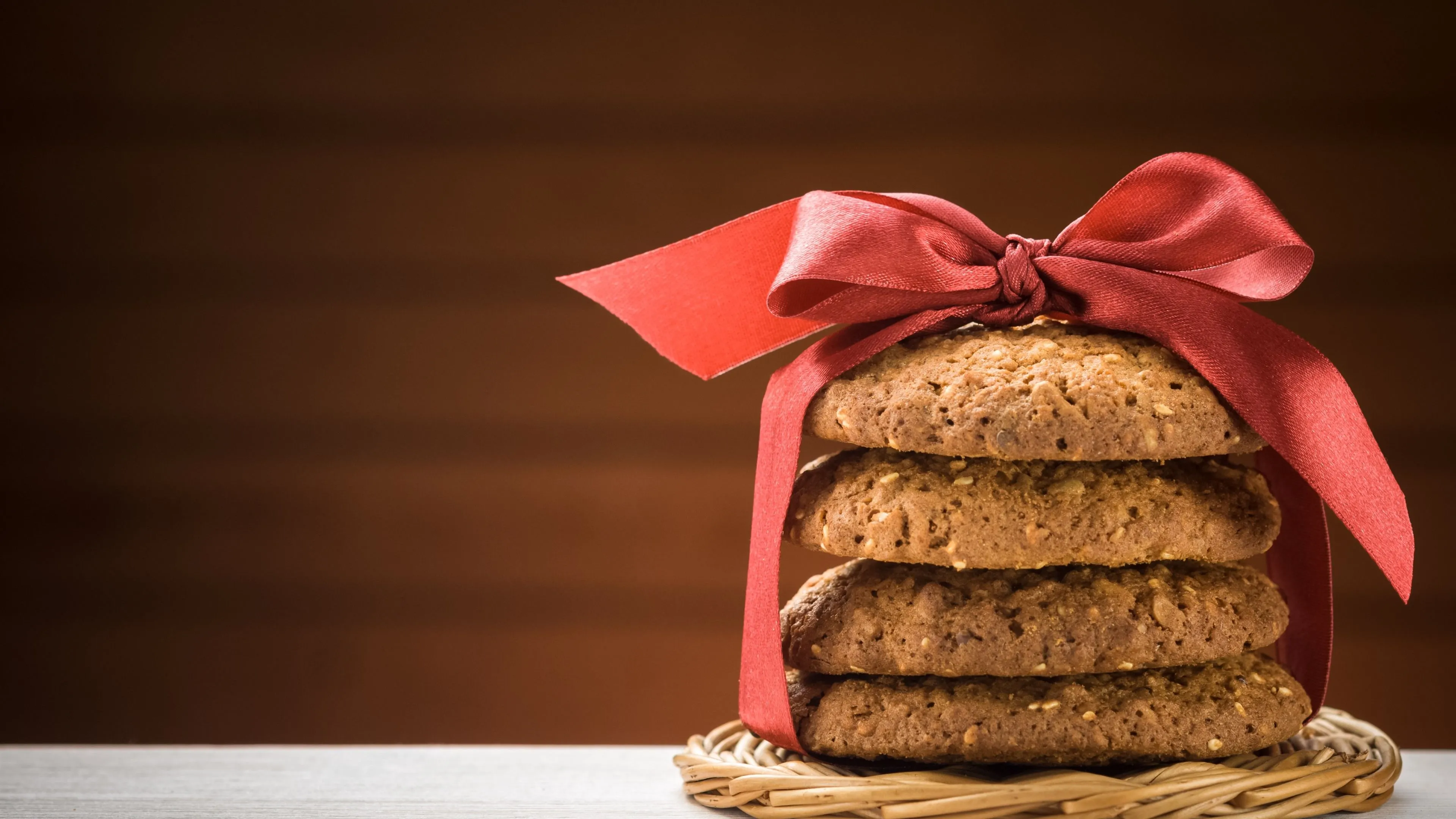 Wallpaper Cookies, red ribbon 3840x2160 UHD 4K Picture, Image