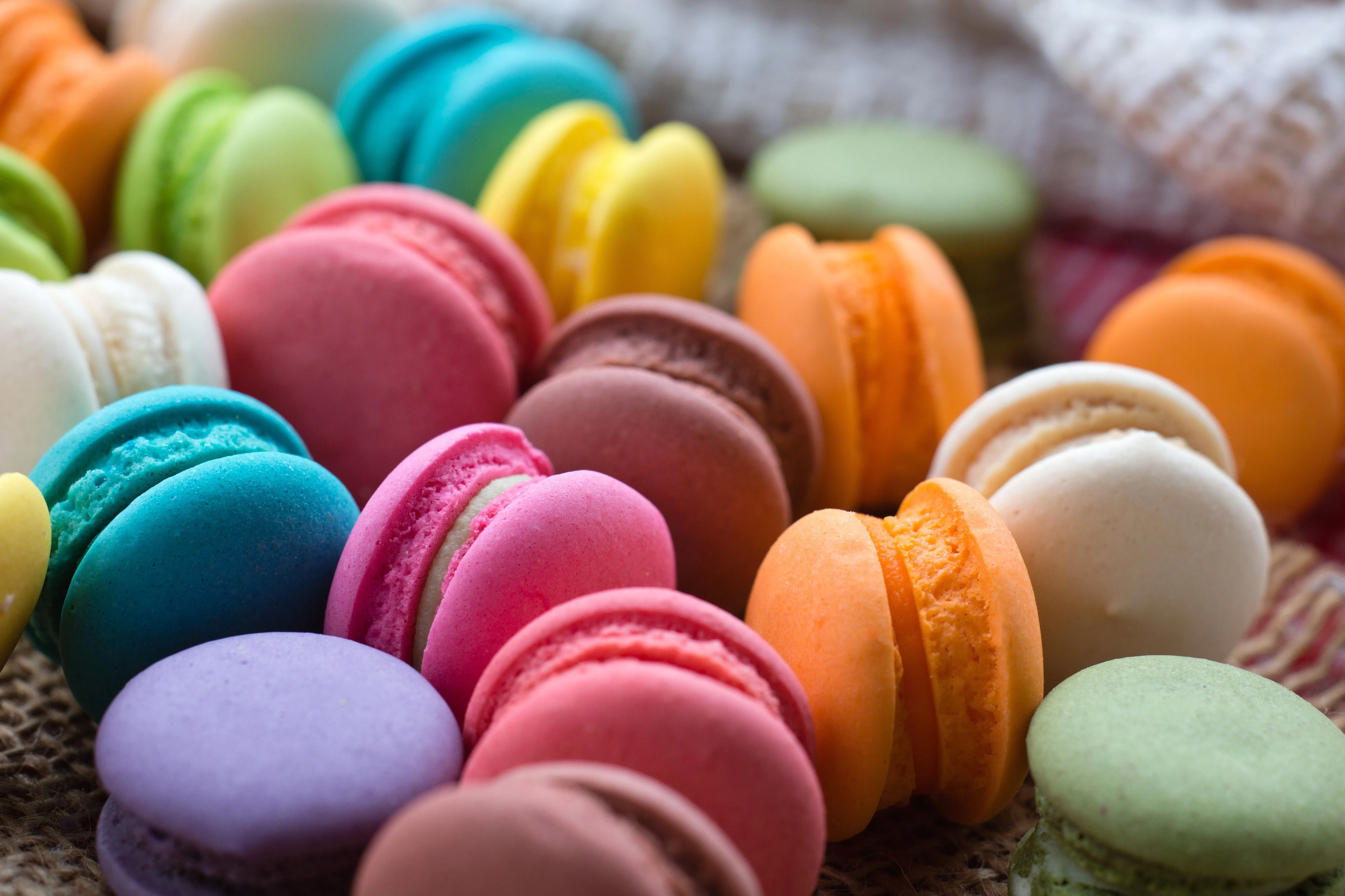 4K, 5K, Closeup, Cookies, Macaron, Multicolor, HD Wallpaper