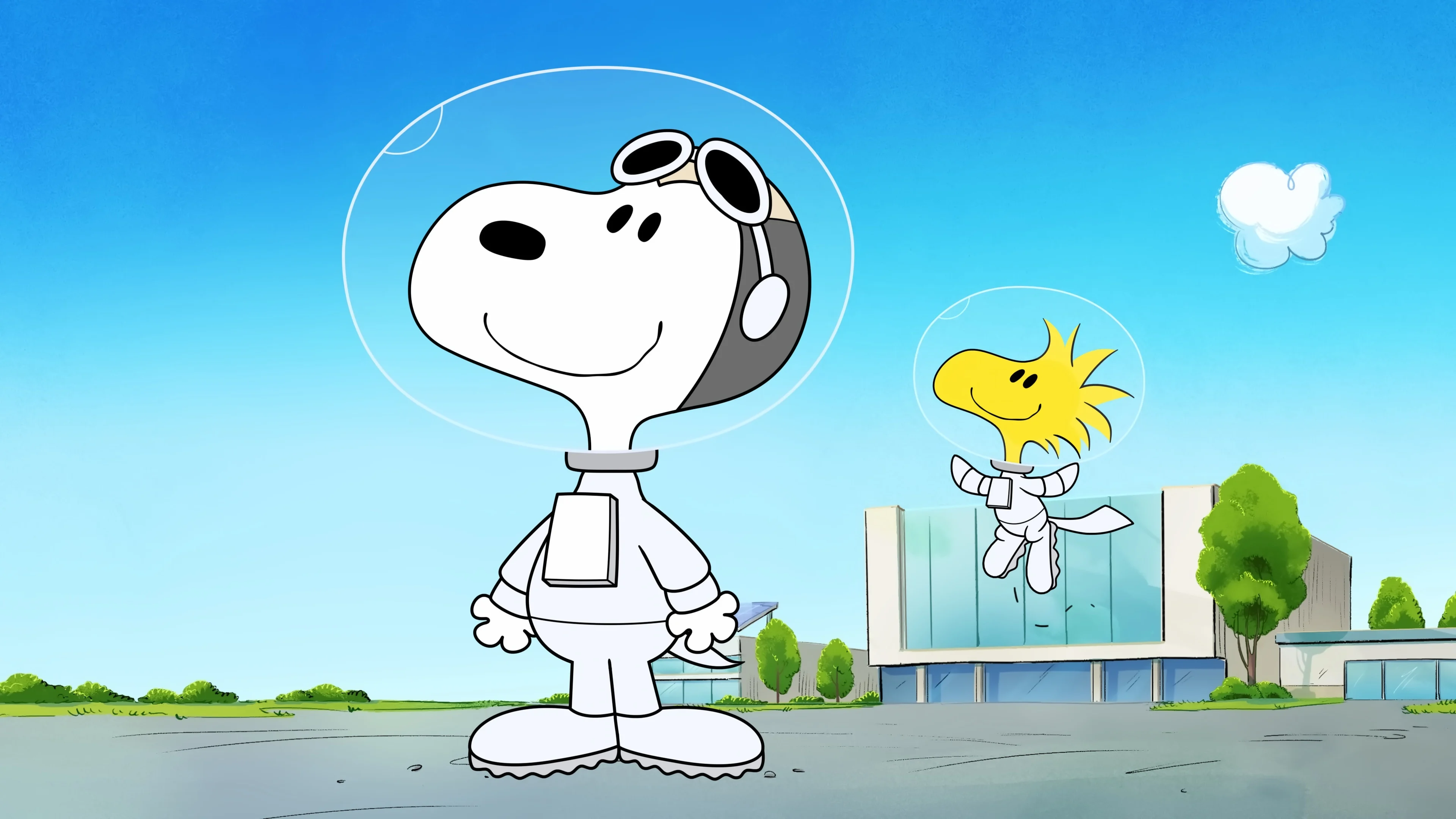 Snoopy and Woodstock in a spacesuit Wallpaper 4k for Desktop