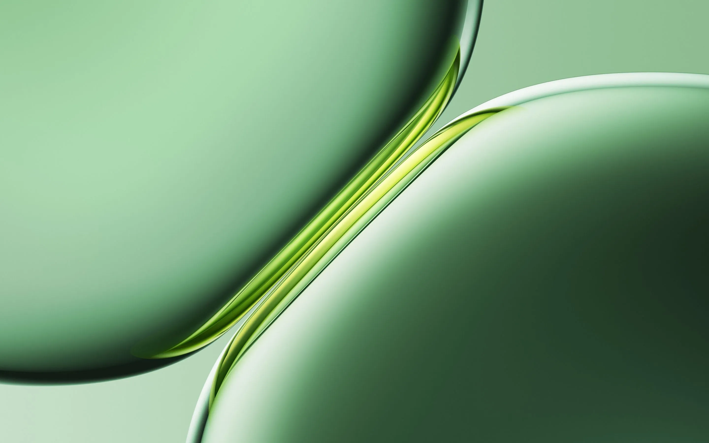 Green abstract Wallpaper 4K, 3D Render, Gradient background