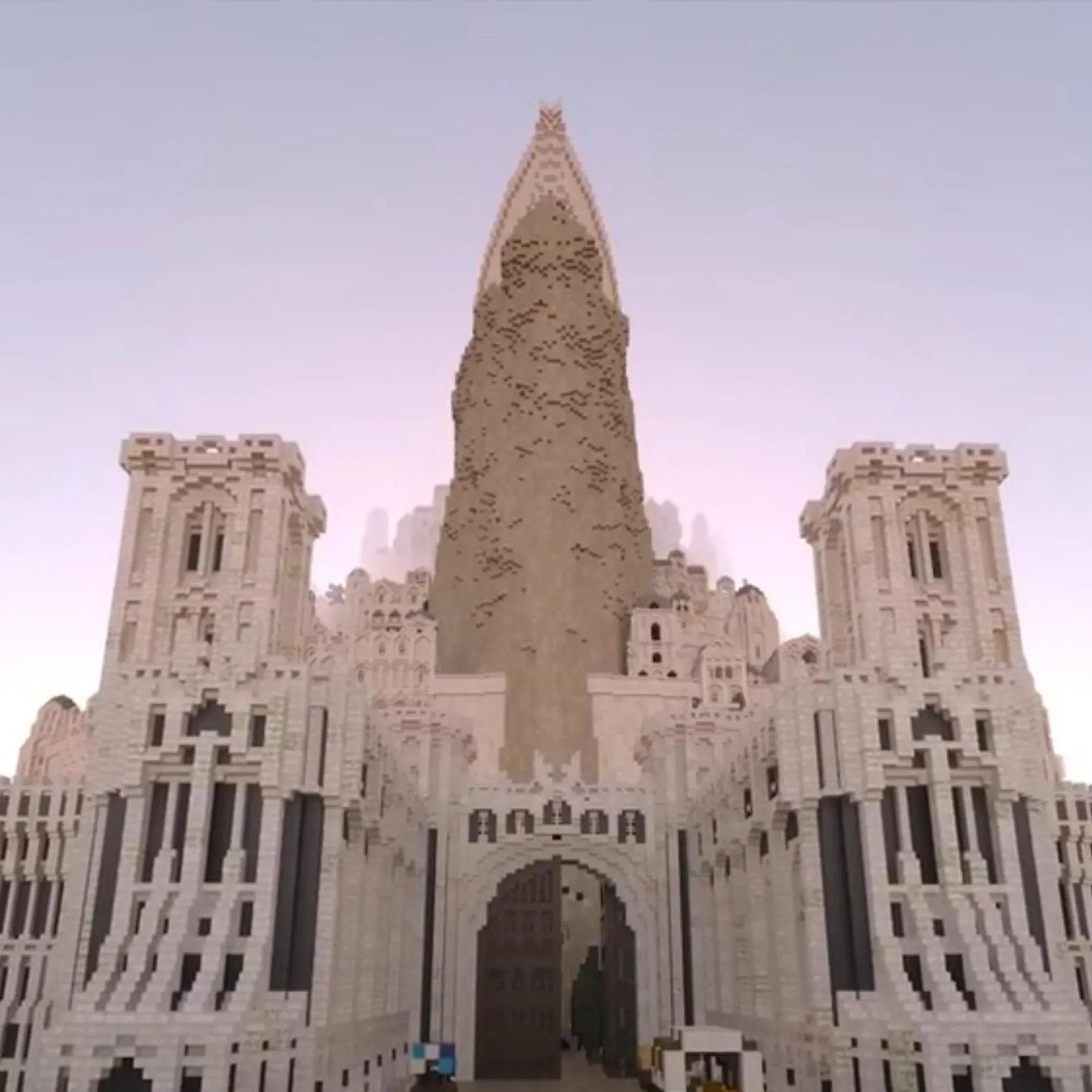 Behold This Stunning Ray Traced Minecraft Recreation Of The Lord Of The Rings' Minas Tirith