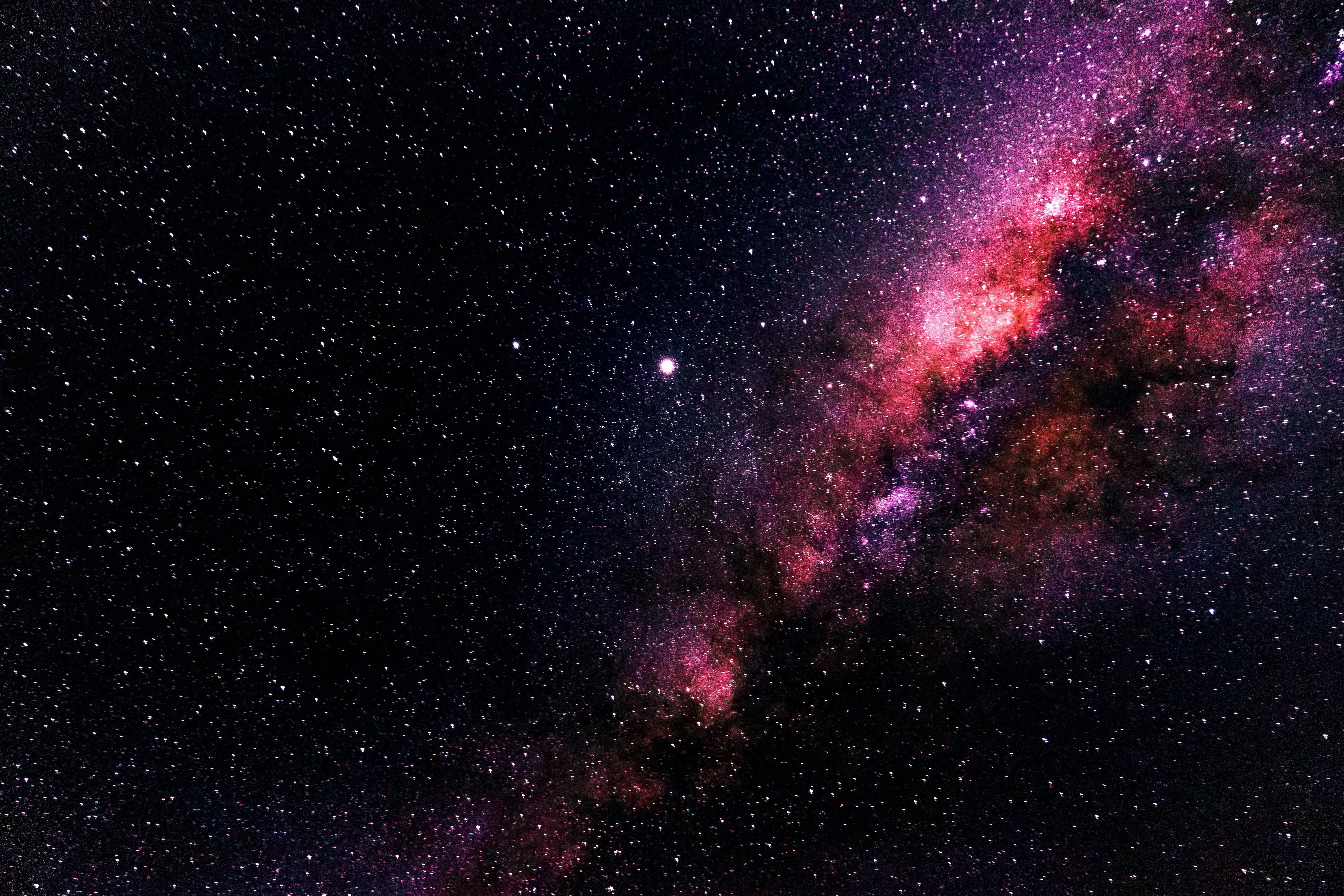 Purple and Black Starry Night Sky · Free