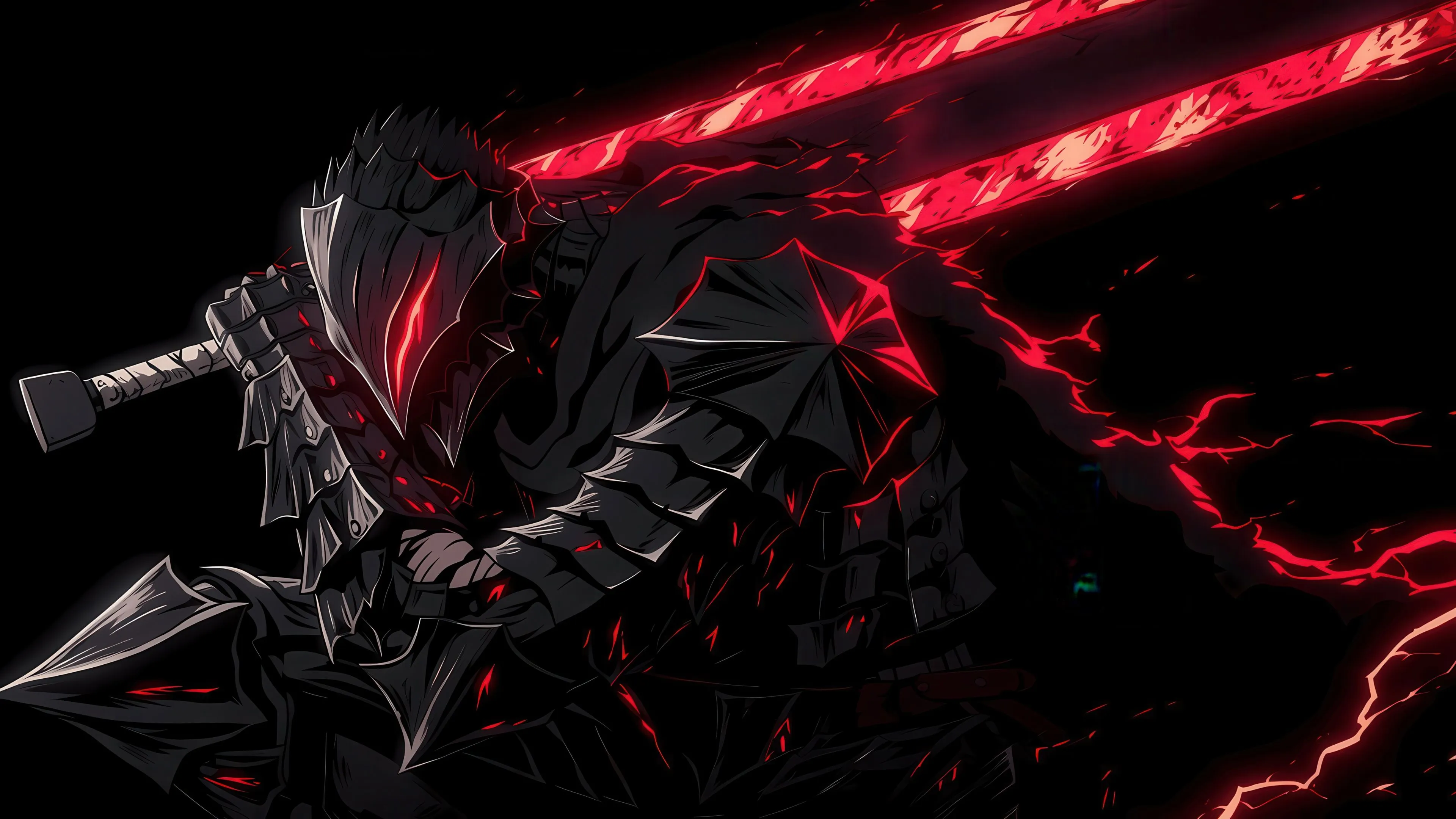 Guts Wallpaper 4K, AMOLED, Berserker Armor