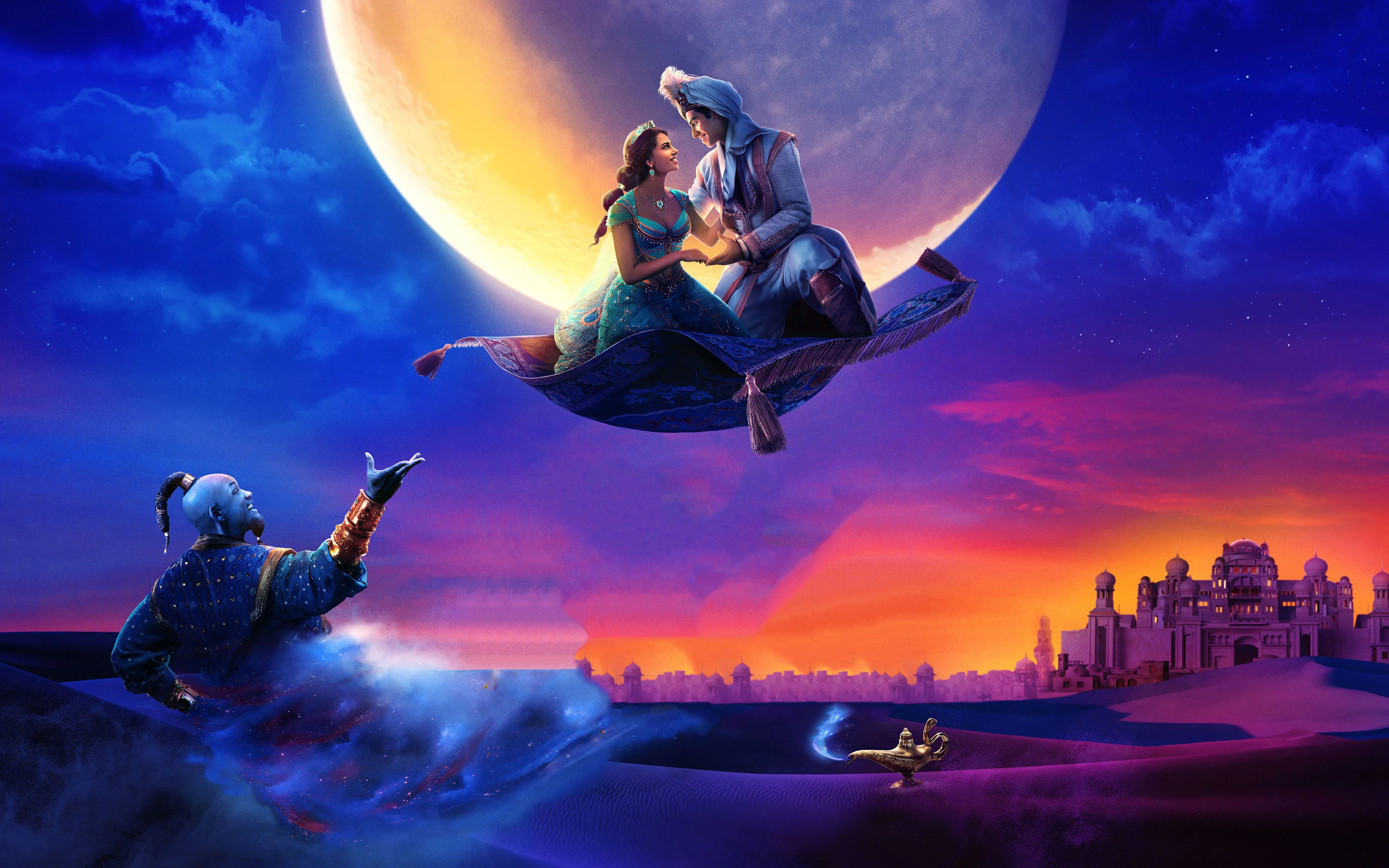 Characters from Aladdin Wallpaper 4k for Desktop