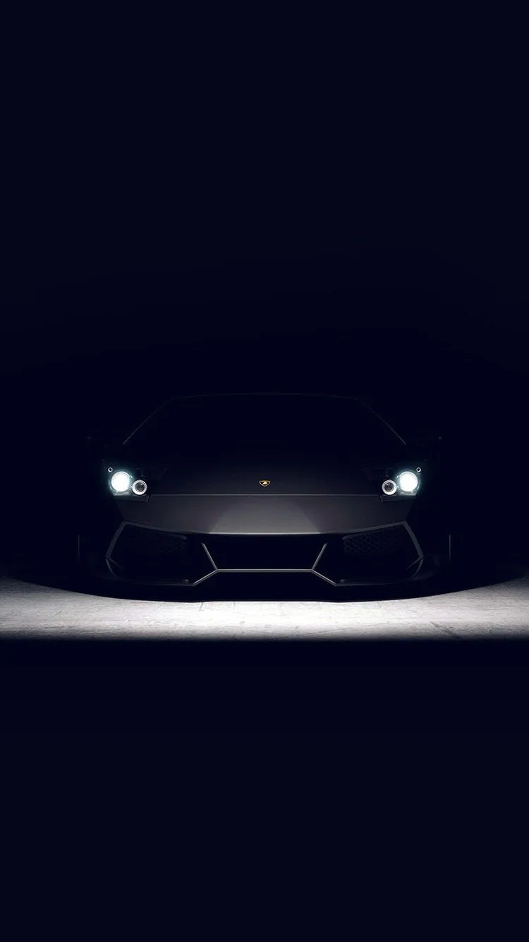 iPhone X wallpaper. car dark lamborghini art illustration blue