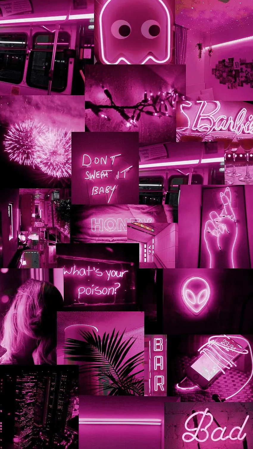 Rosa neon aesthetic, aesthetic pink neon HD phone wallpaper