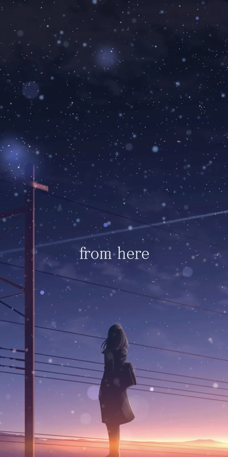 From here, anime, anime girl, girl, lonely, HD phone wallpaper